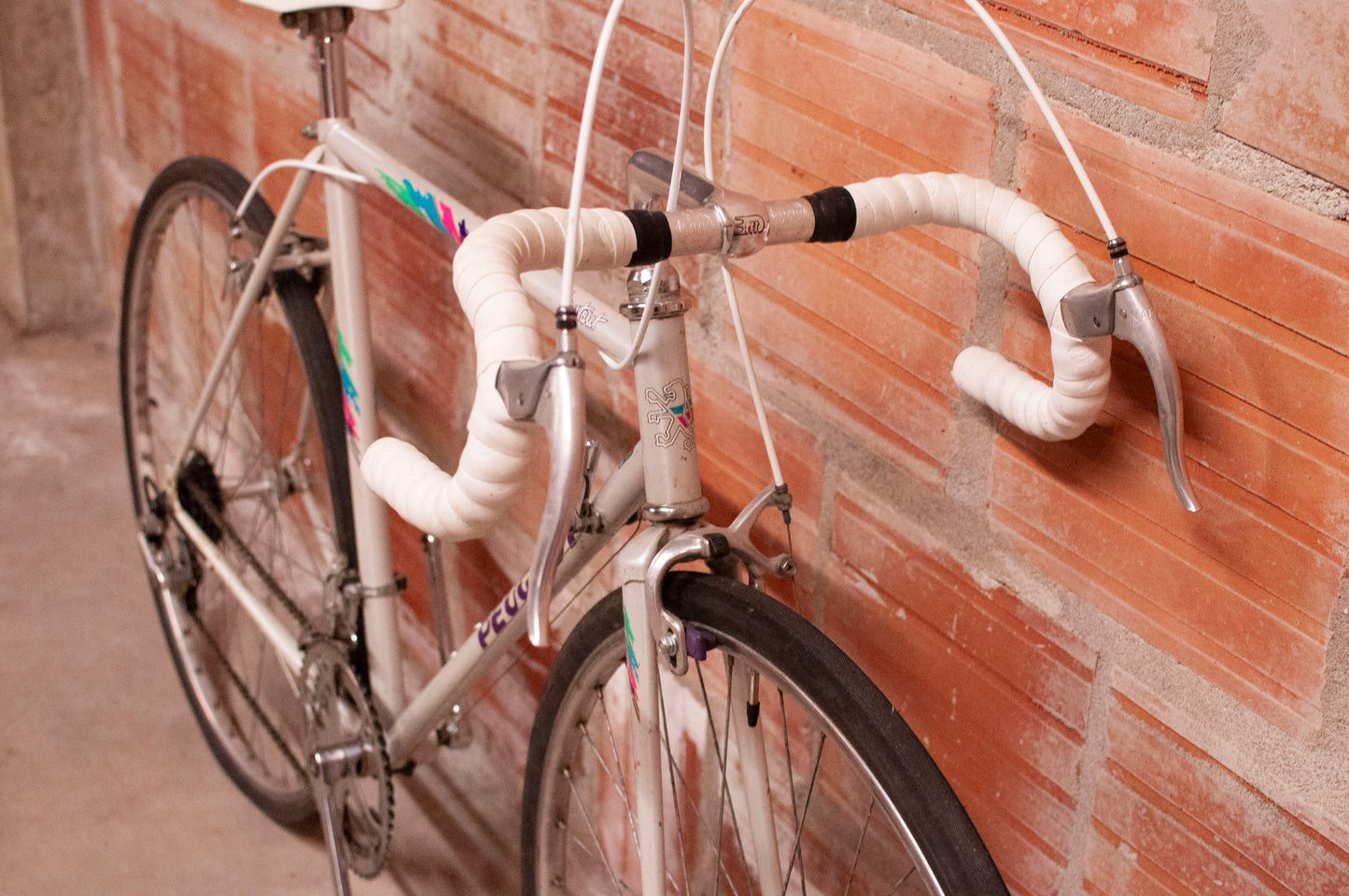 Peugeot Lautauret Vintage Road Bike, White & Purple, 53cm/Large