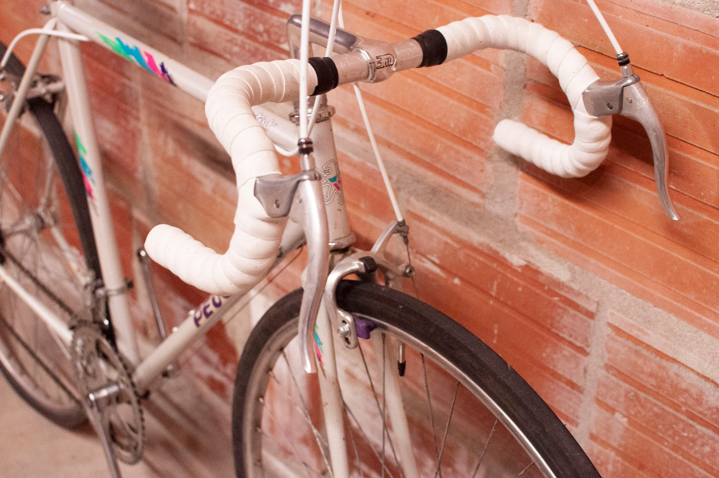Peugeot Lautauret Vintage Road Bike, White & Purple, 53cm/Large