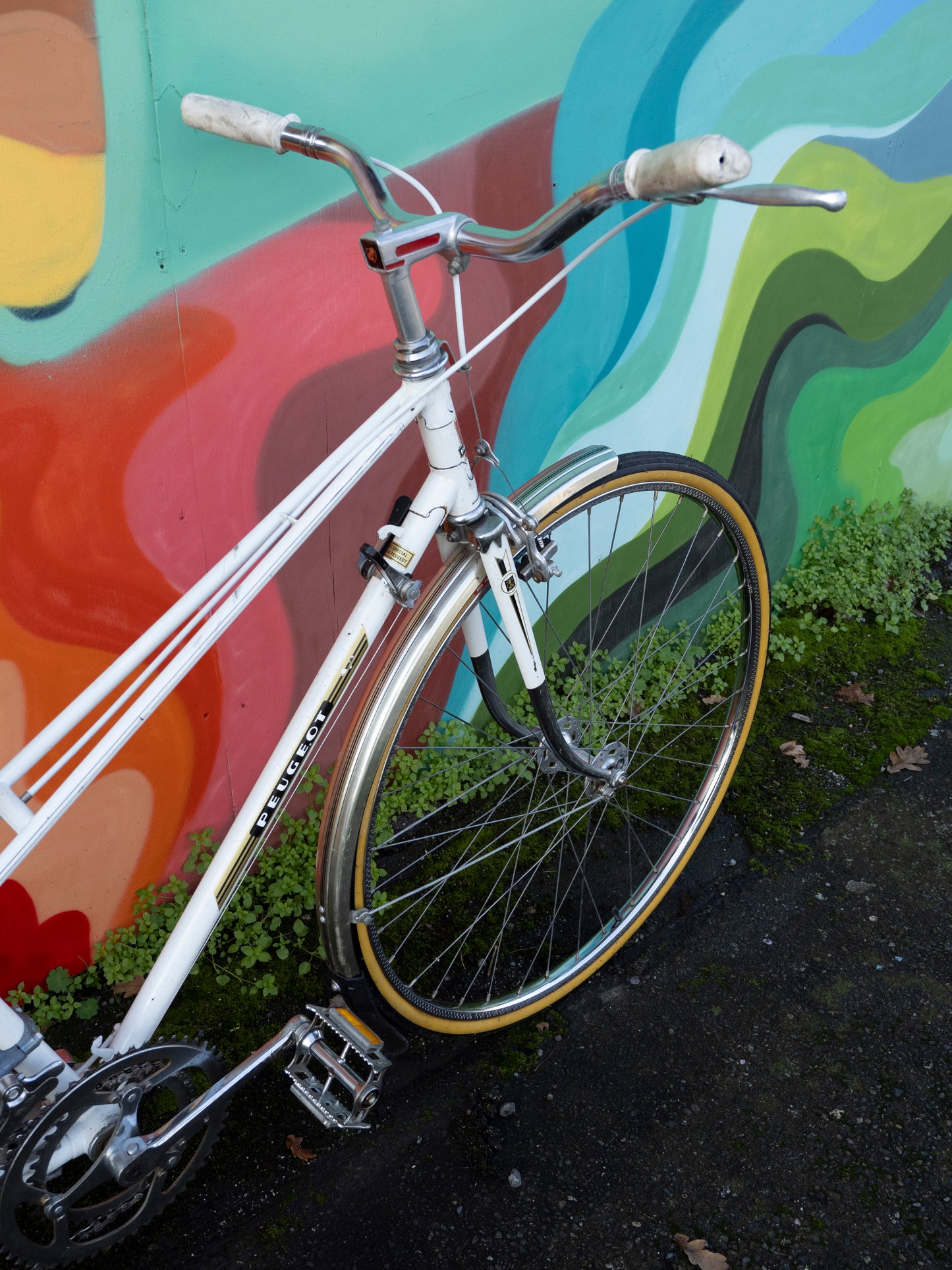Peugeot Vintage Mixte Road Bike, White, 53cm/Medium