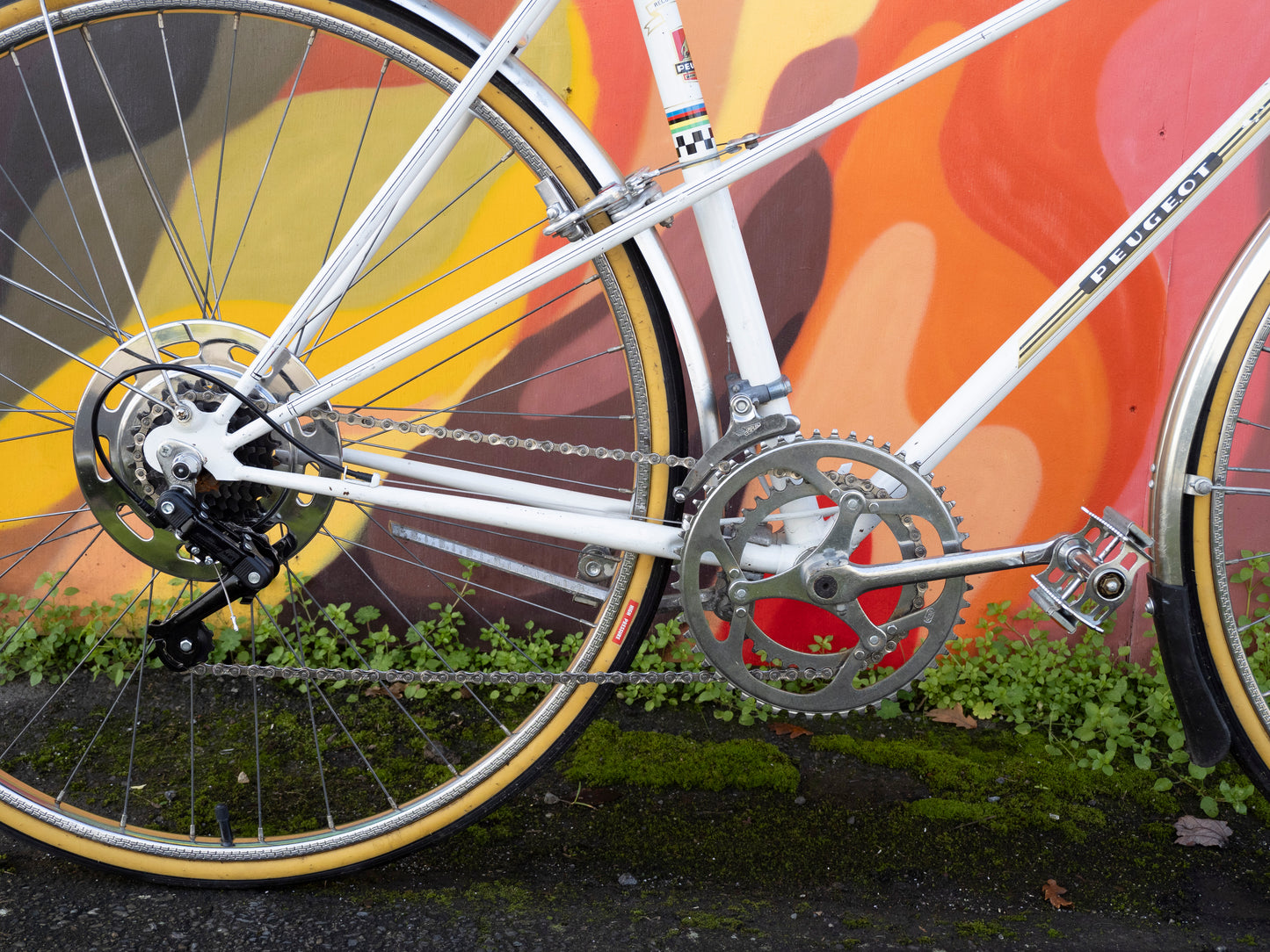 Peugeot Vintage Mixte Road Bike, White, 53cm/Medium