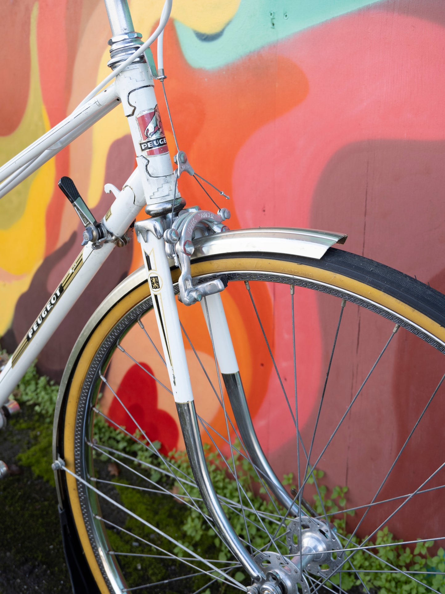 Peugeot Vintage Mixte Road Bike, White, 53cm/Medium