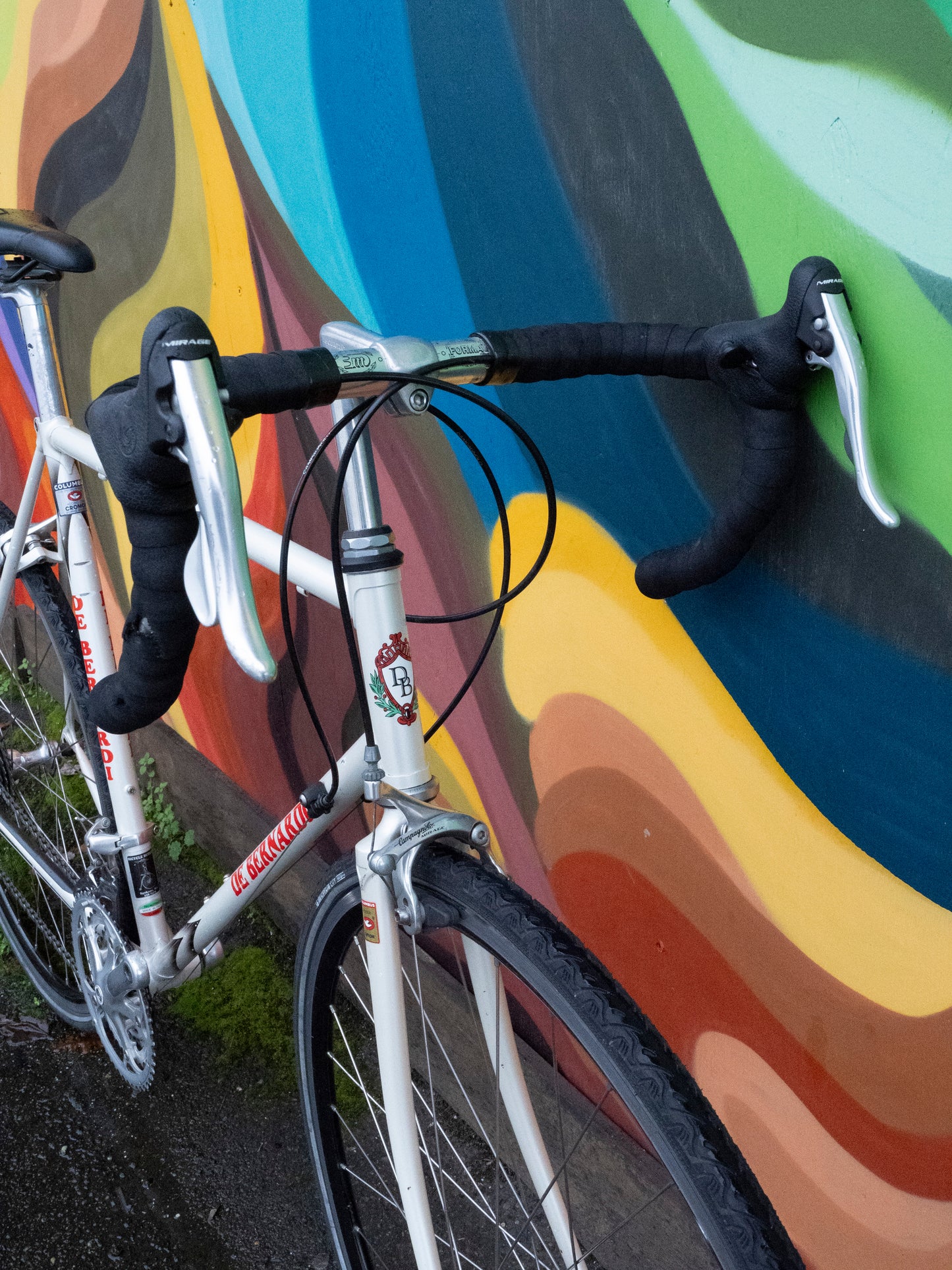 De Bernardi Vintage Italian Road Bike - white, red and black - 55cm/Md-Lg