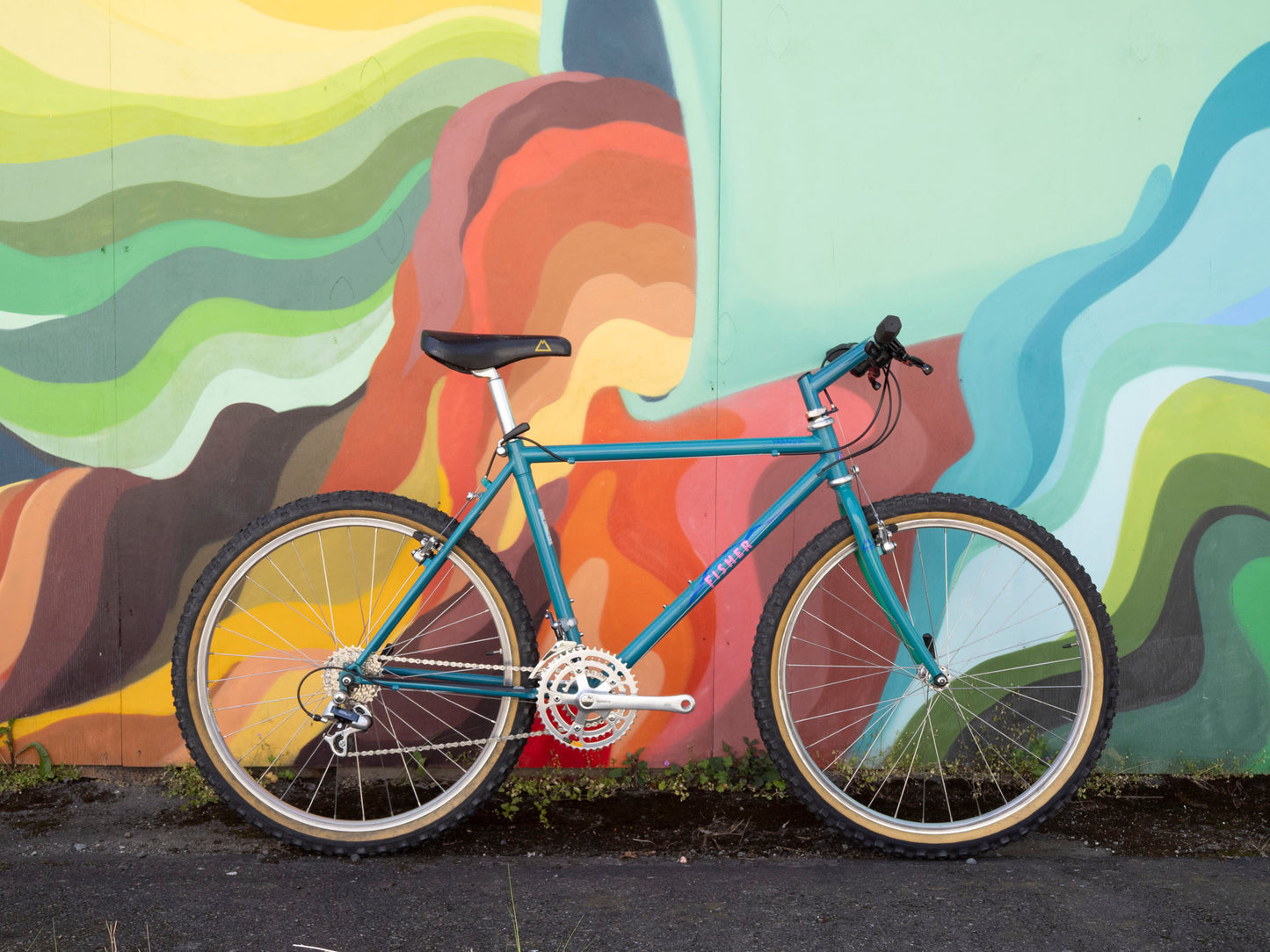 1990 Gary Fisher Paragon All Terrain Bike, teal, Blue & Pink, 47cm