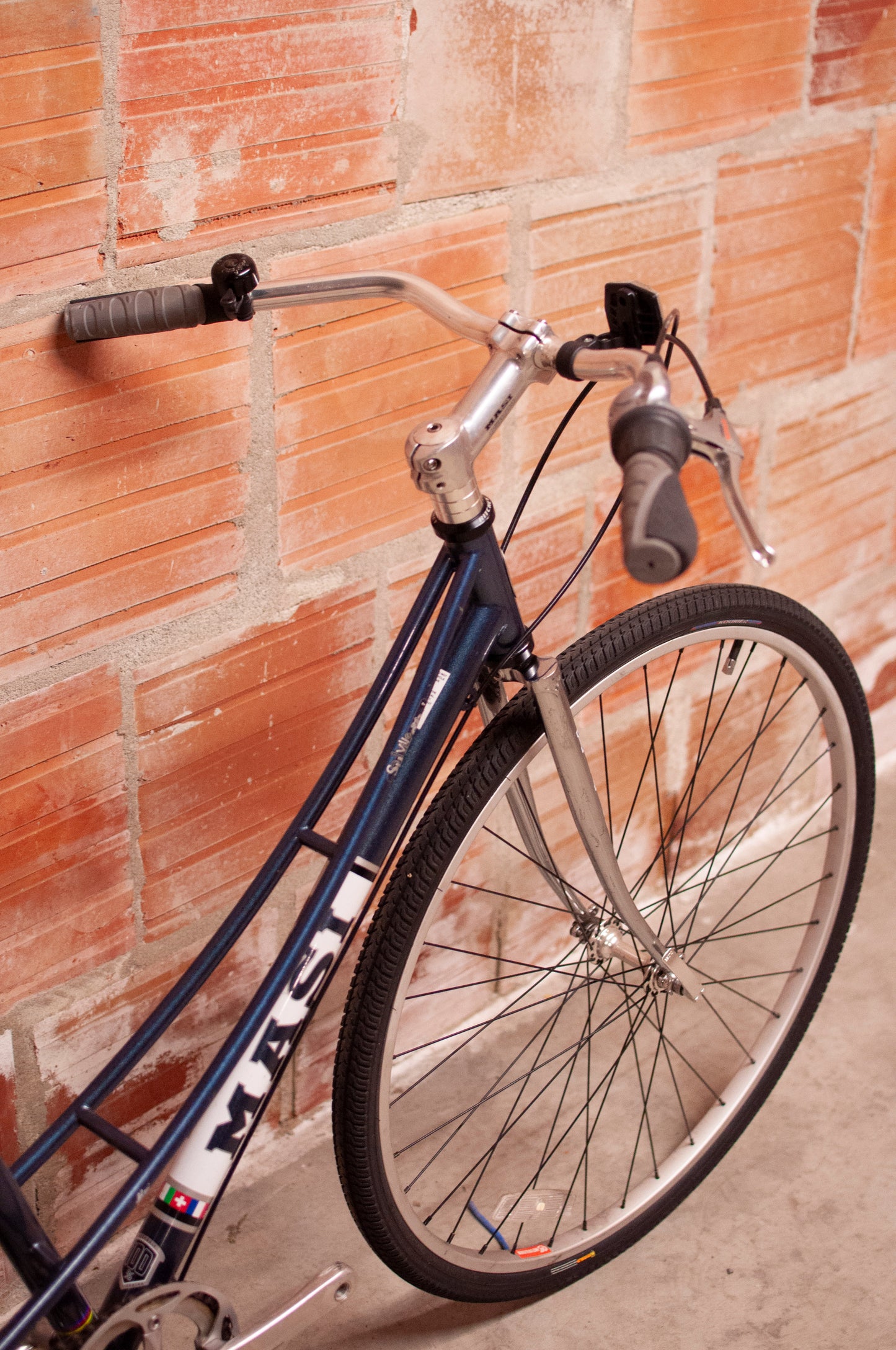 Masi step-through cruiser bike, navy blue, 41cm/XS