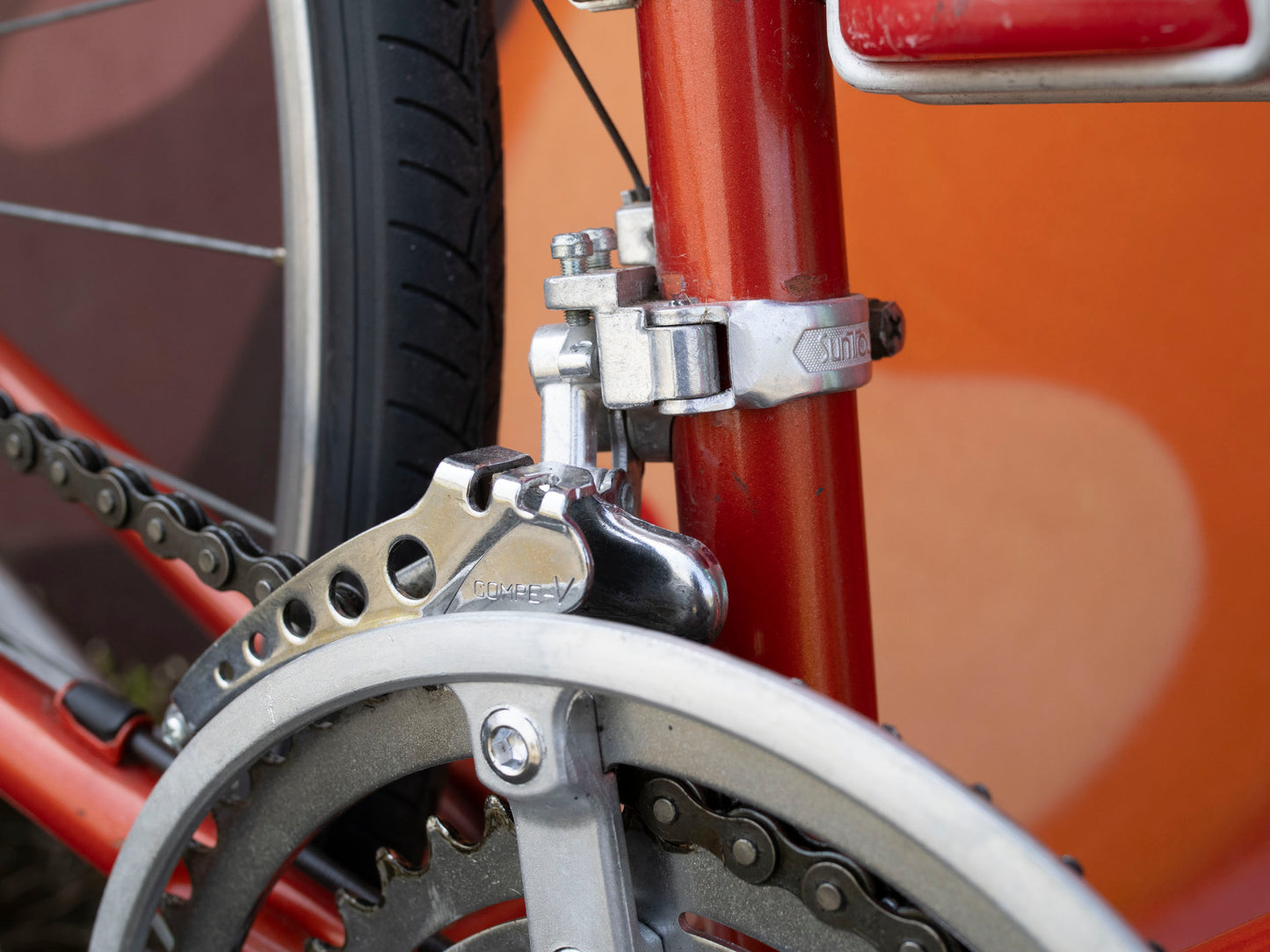 Vintage Motobecane Super Mirage Touring Bike, Red & Gold, 58cm