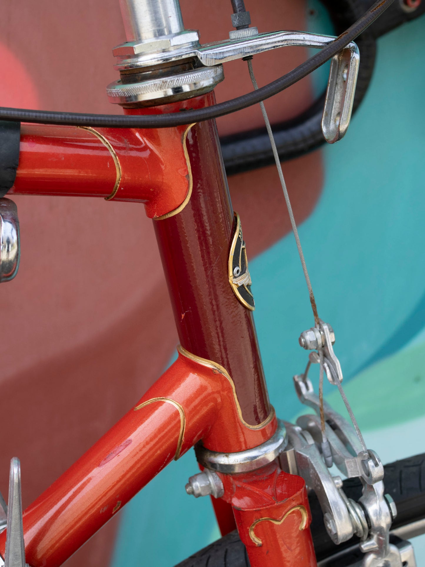 Vintage Motobecane Super Mirage Touring Bike, Red & Gold, 58cm