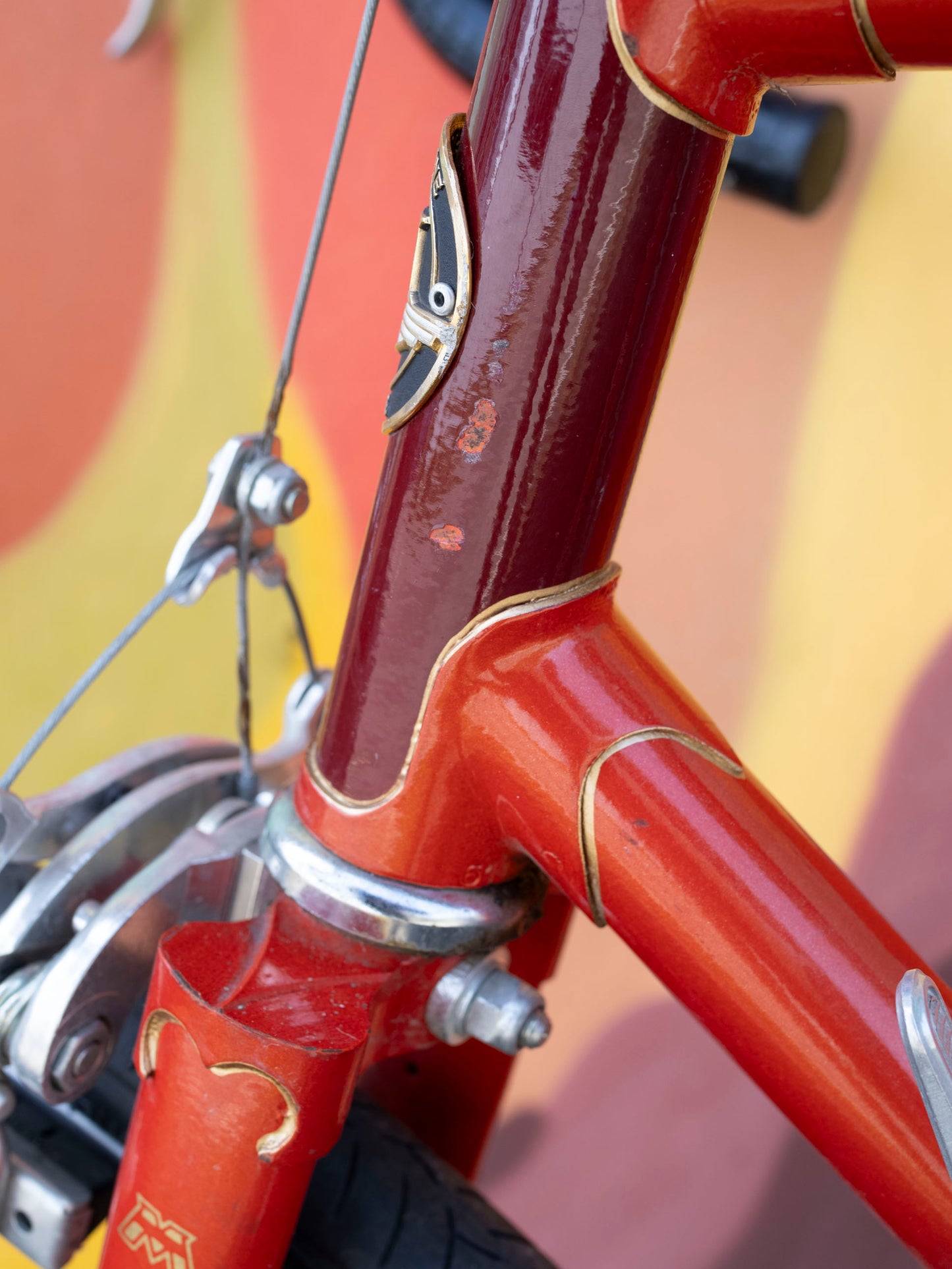 Vintage Motobecane Super Mirage Touring Bike, Red & Gold, 58cm
