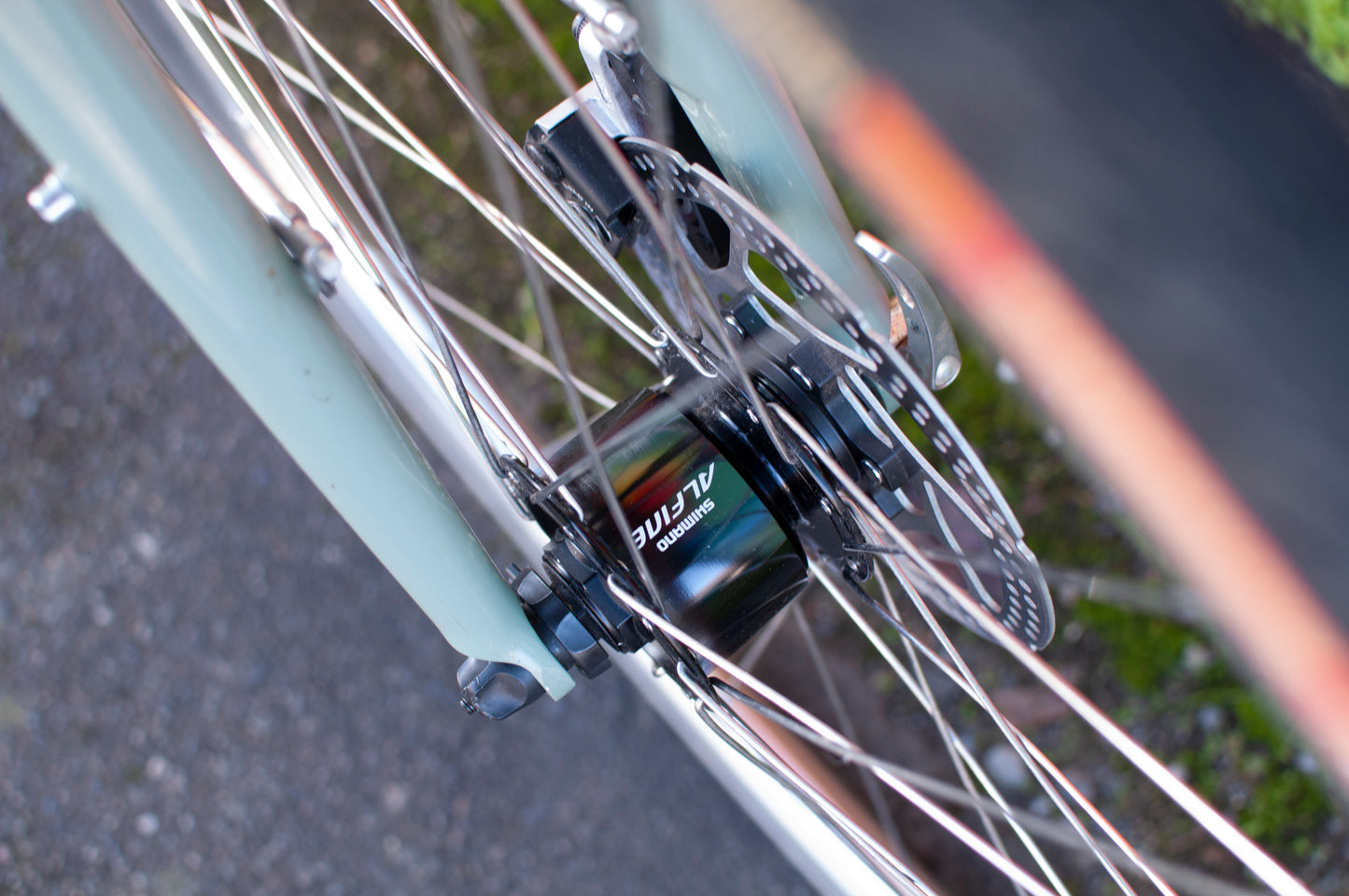 Raleigh Alley Way Dynamo-Equipped, Belt Drive Commuter Bike, Sage Green, Large