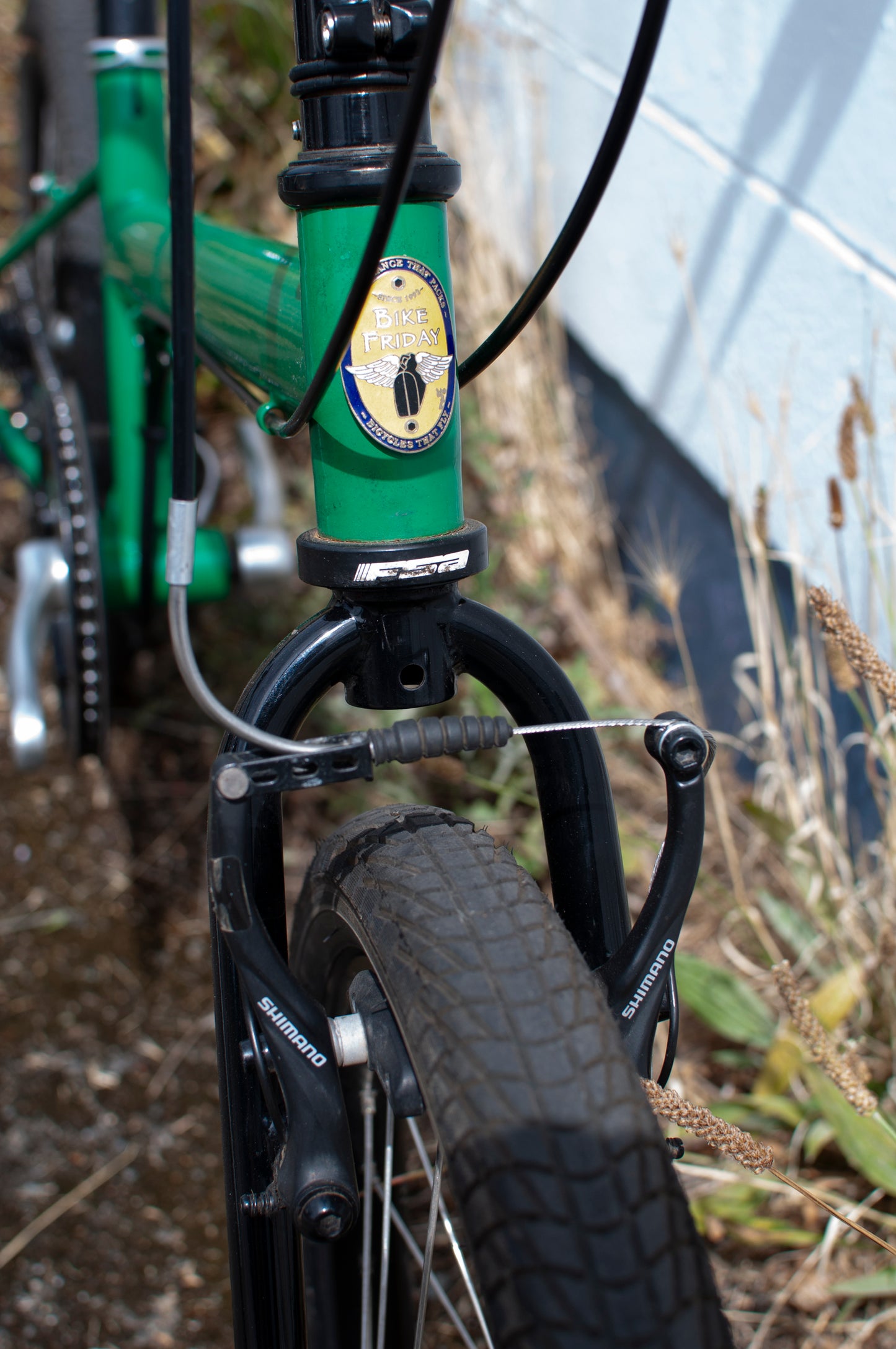 Bike Friday OSATA adjustable size mini velo, green, made in Eugene, OR