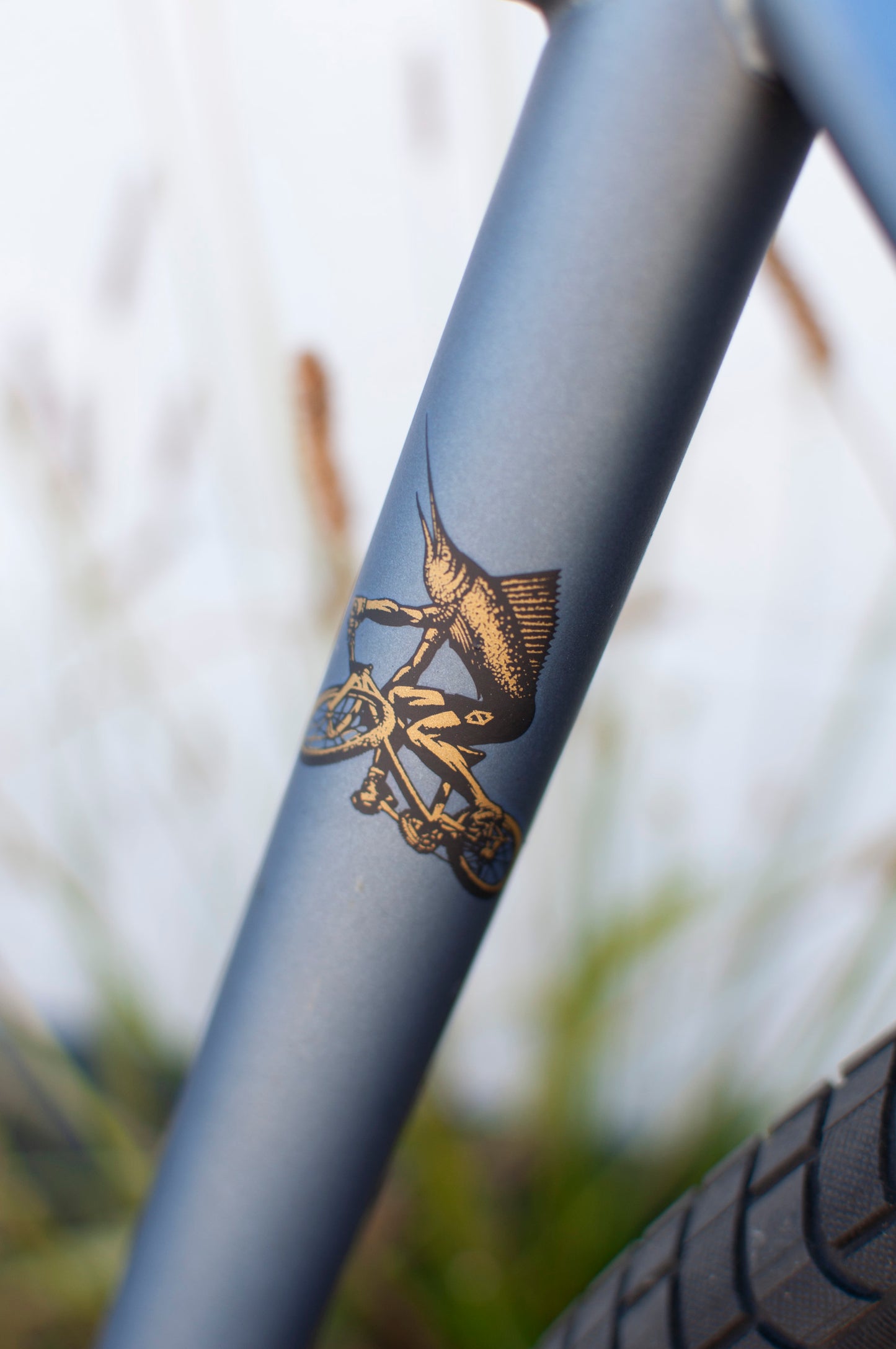 1996 Gary Fisher Zebrano All-Arounder Bike, made in USA, 44cm/Small, matte metallic blue & gold