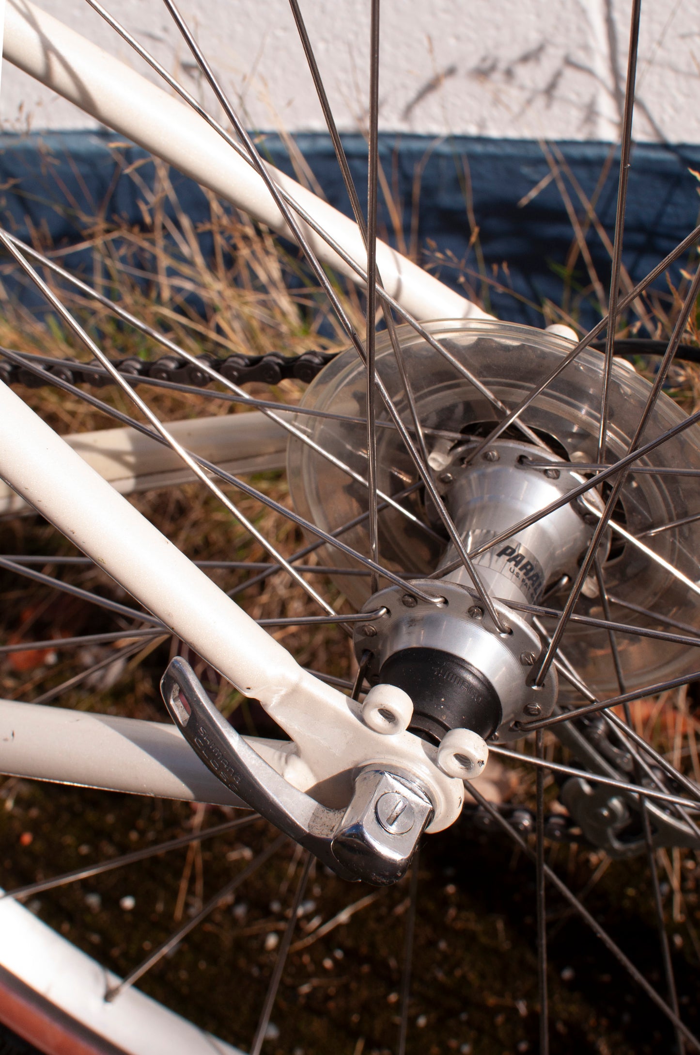 90s Trek 730 Multitrack Steel Hybrid bike, Pearl White & Navy Blue, 39cm/XS