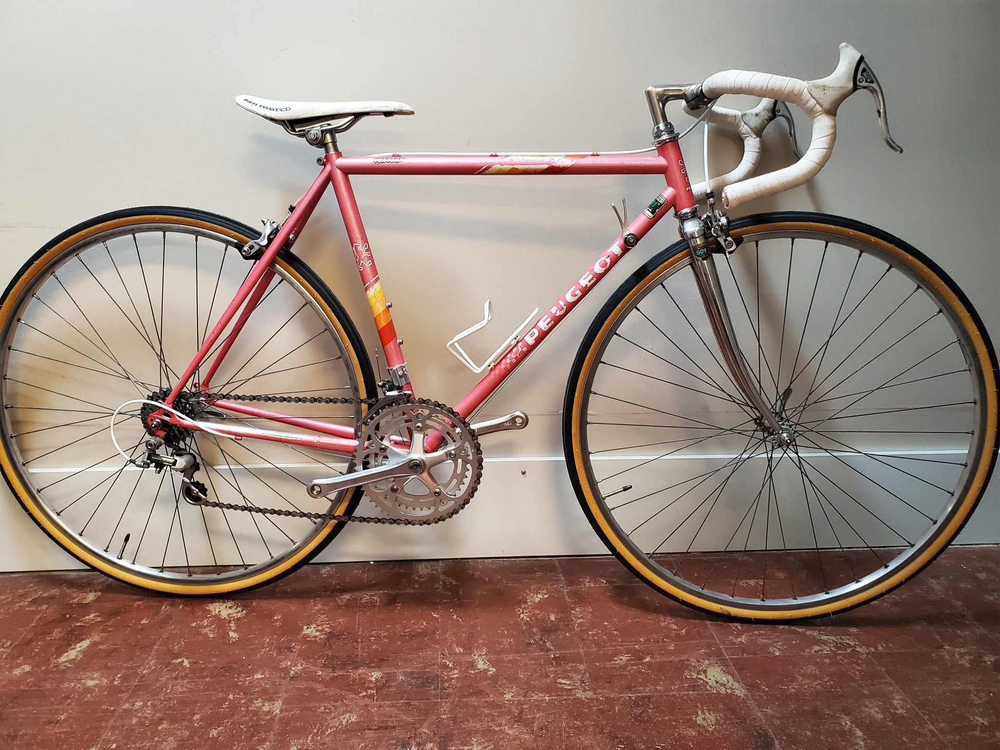 peugeot rennrad vintage rot Peugeot Ventoux Vintage Road Bike, 55 cm, Pink – Cycle & Coffee
