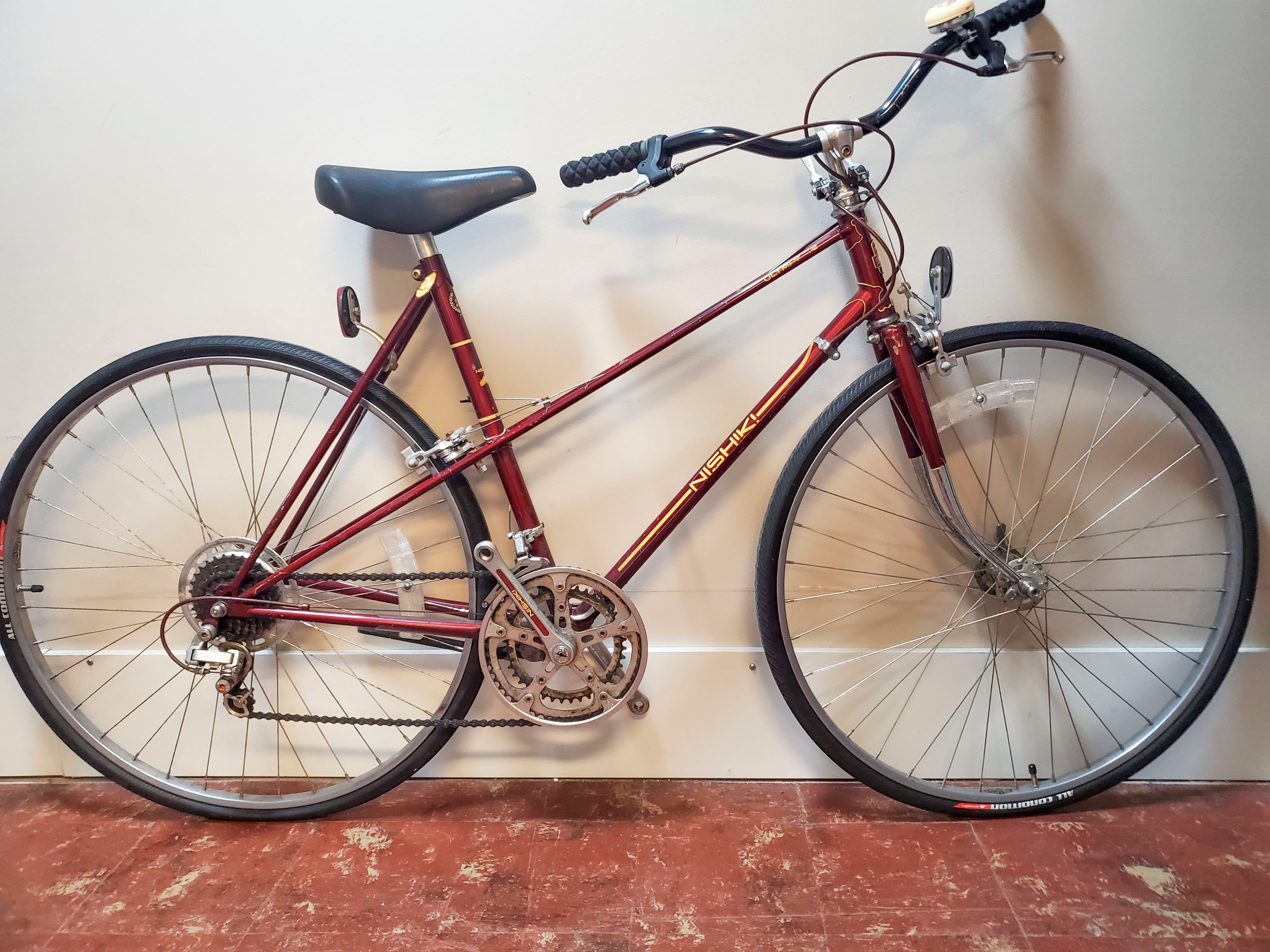 Nishiki Olympic 12, Casual Vintage Road Bike, 57 cm, red Cycle & Coffee