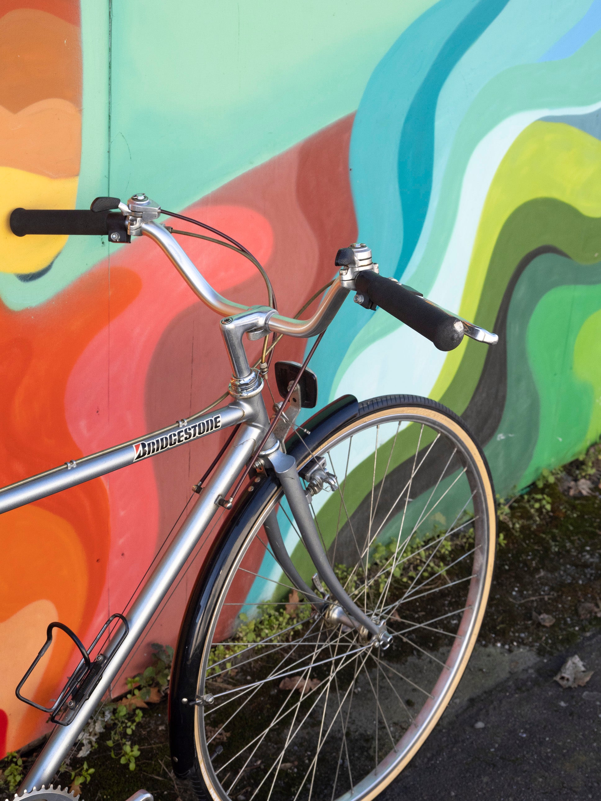 Bridgestone 400 Vintage Pedals 1985 Bridgestone T500, Silver