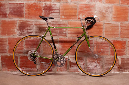 Raleigh Grand Prix Vintage Road Bike, 59 cm/XL, Green, gold and black