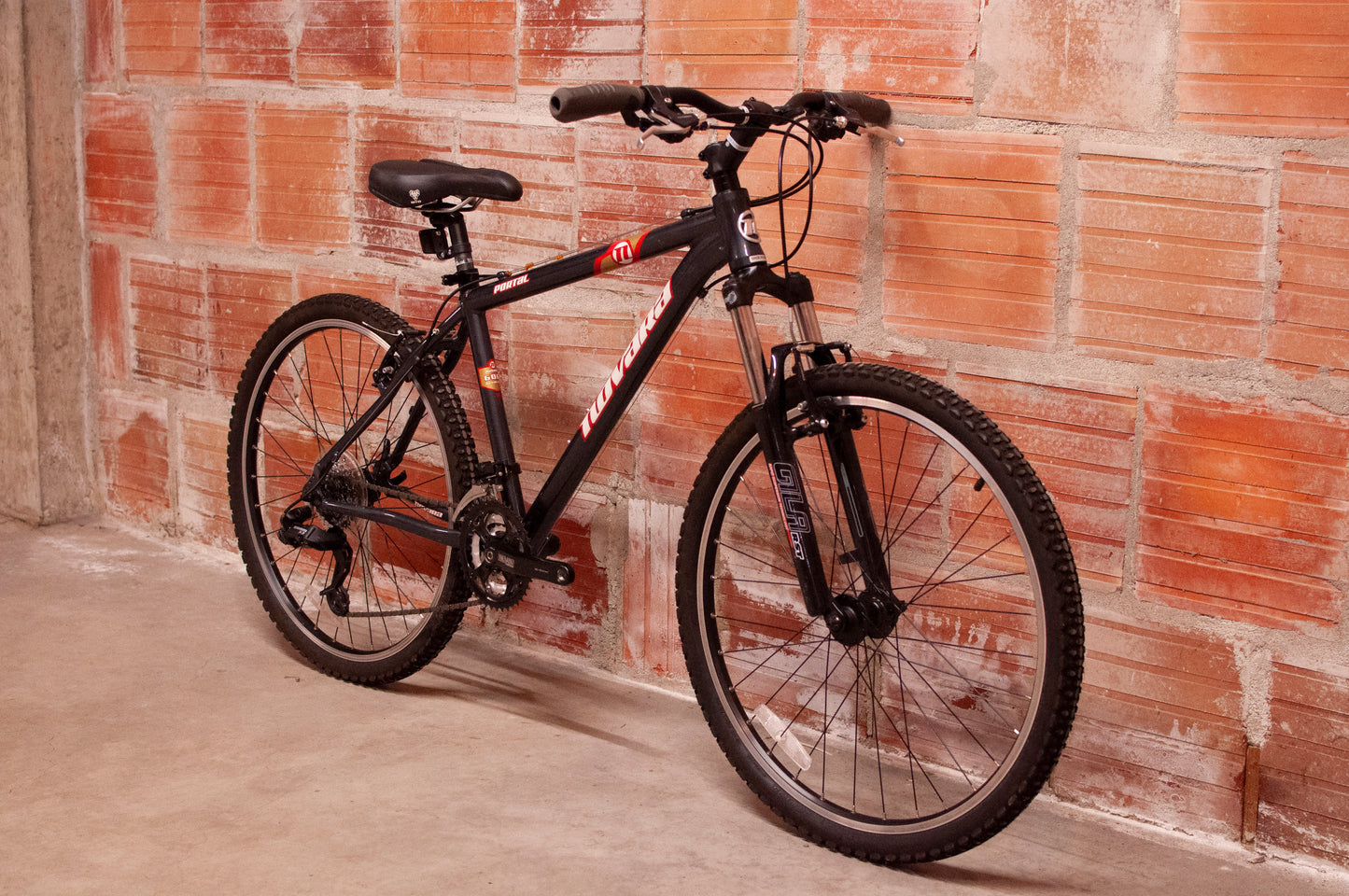 Novara Portal hardtail MTB, grey with black & red, 17 in small/medium
