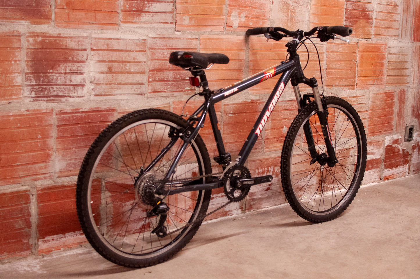 Novara Portal hardtail MTB, grey with black & red, 17 in small/medium