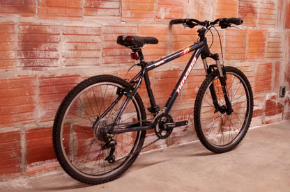 Novara Portal hardtail MTB, grey with black & red, 17 in small/medium