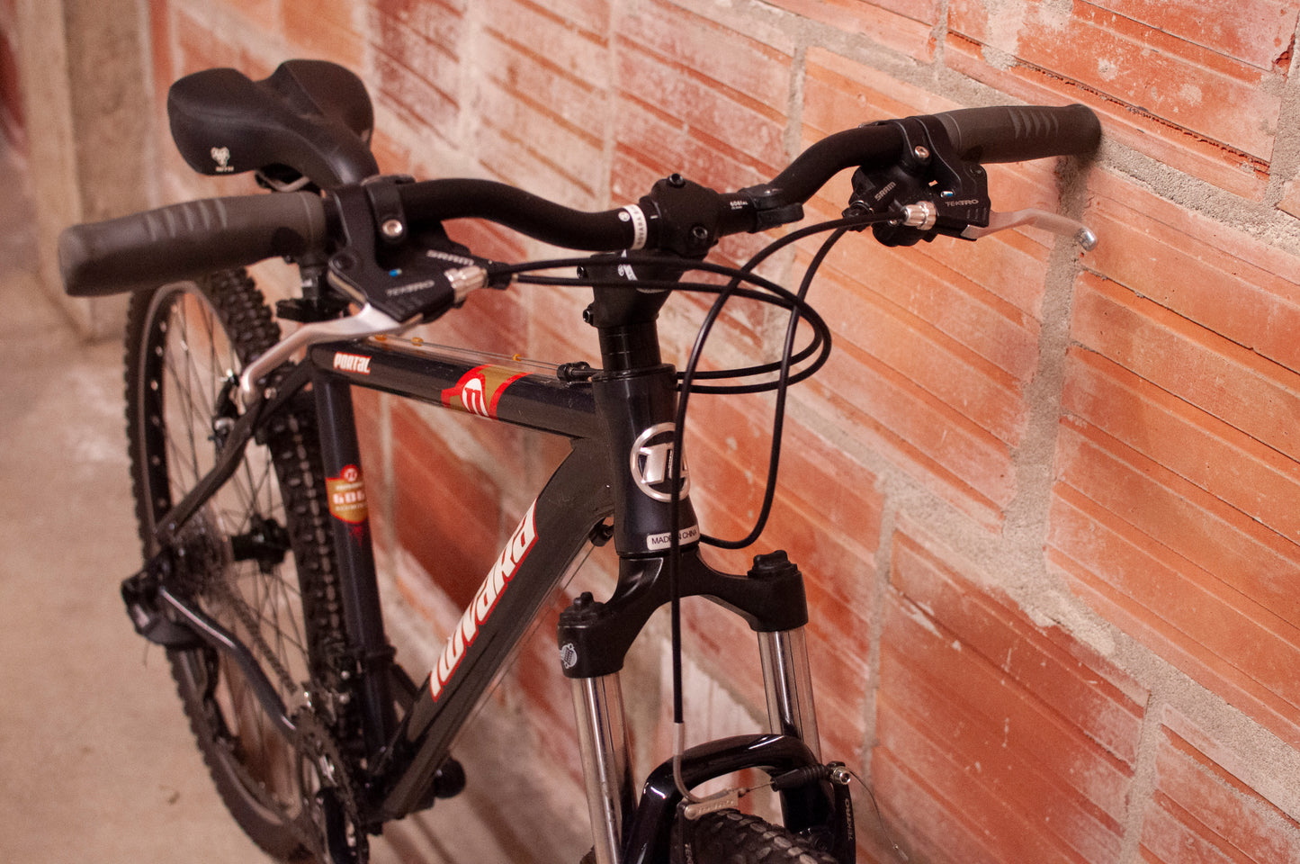 Novara Portal hardtail MTB, grey with black & red, 17 in small/medium