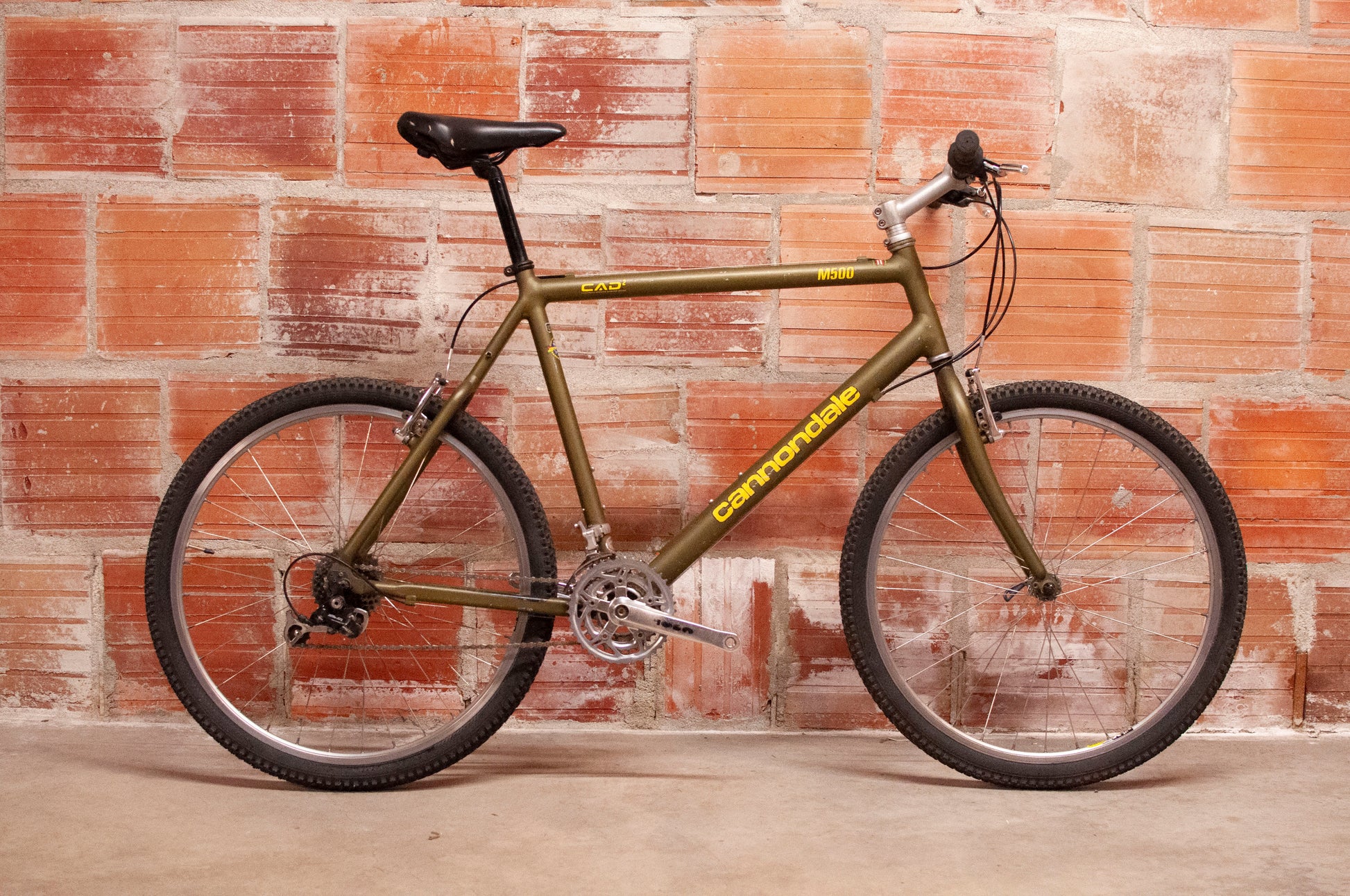 cannondale mountainbike 90er Cannondale M500 90's Rigid MTB, Green & Yellow, 22in/Large – Cycle & Coffee