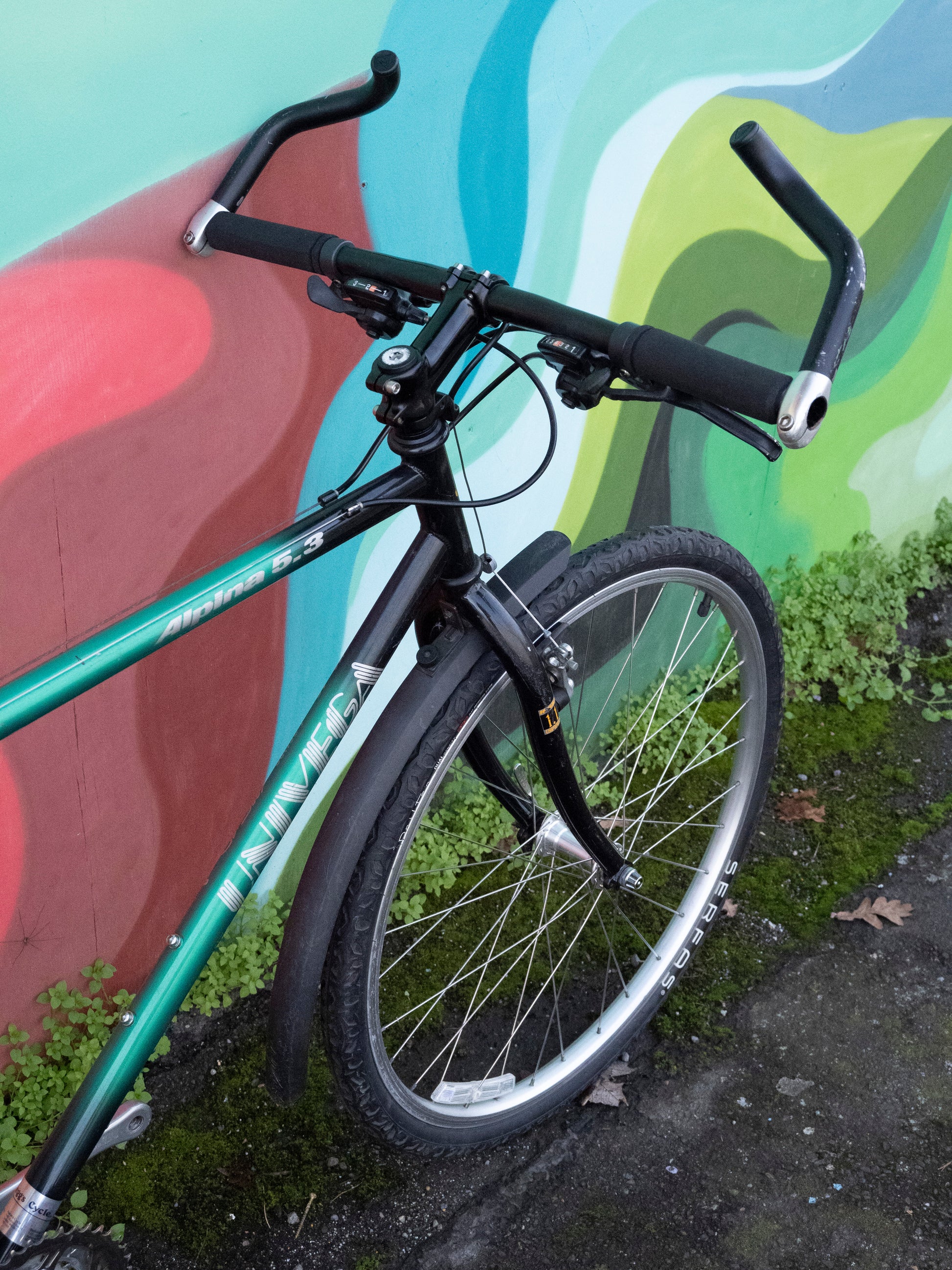 univega alpina mountainbike Univega Alpina 5.3 Green & Black 1994 Rigid MTB, 18"(Small) – Cycle & Coffee