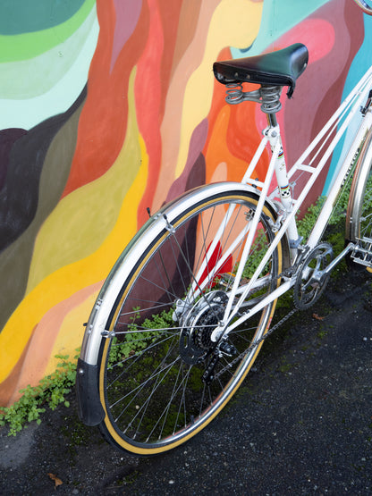 Peugeot Vintage Mixte Road Bike, White, 53cm/Medium