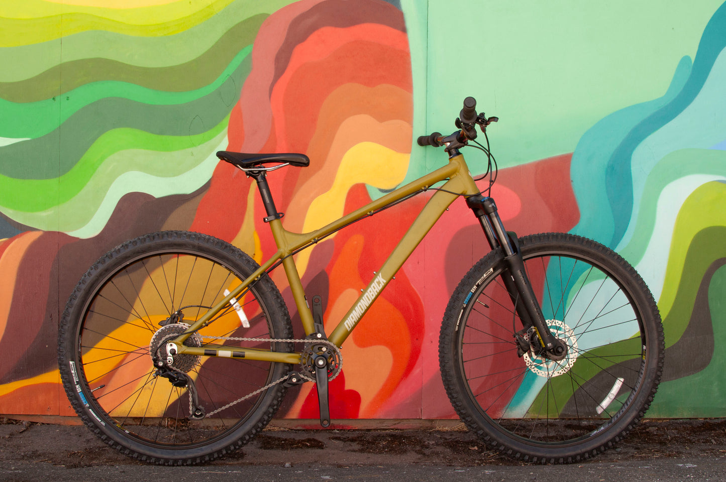 Diamondback Line Hard Tail Mountain Bike, Green, MD
