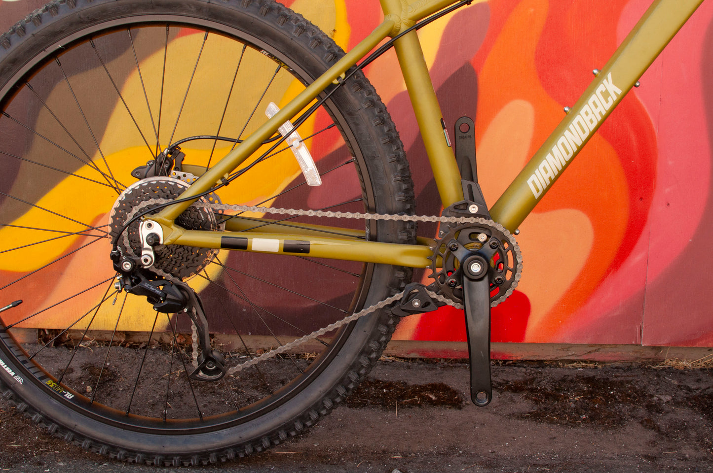 Diamondback Line Hard Tail Mountain Bike, Green, MD