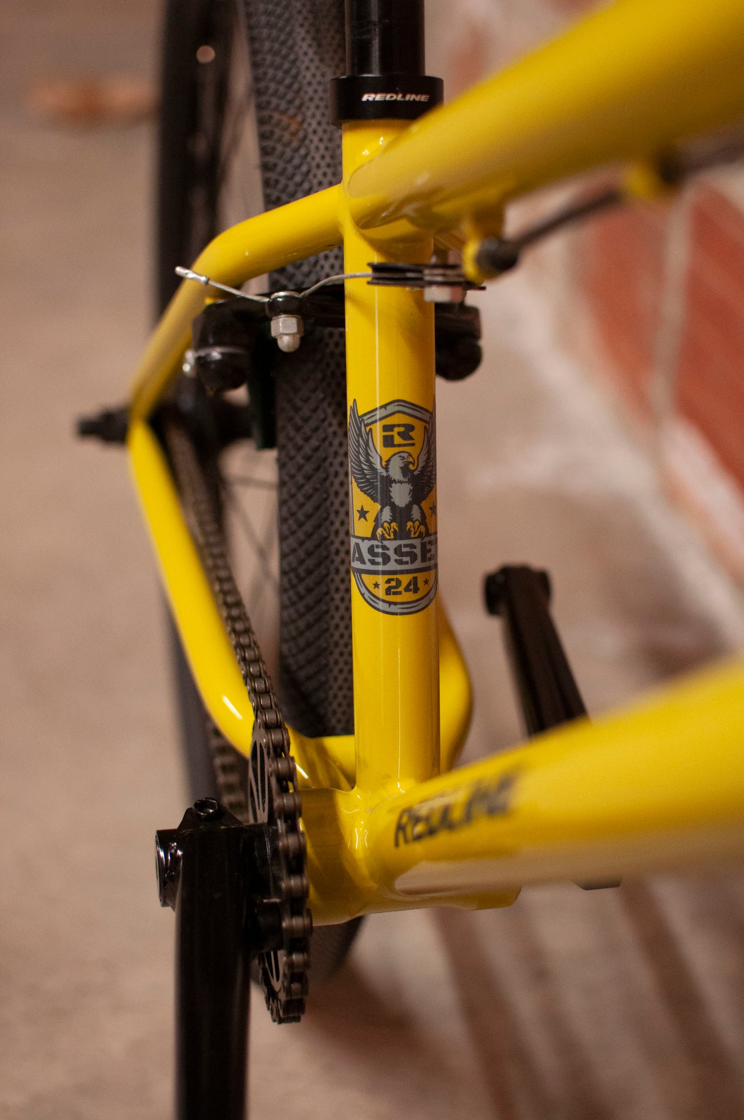 Redline Asset 24 BMX Bike, 23 cm, Yellow