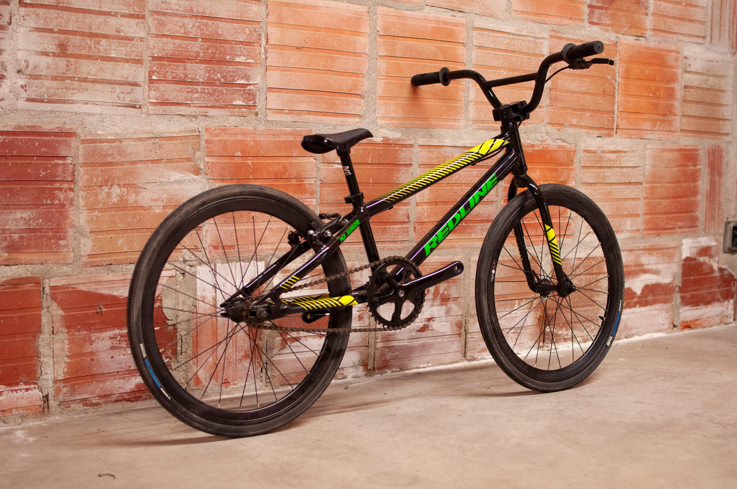 Redline MX Junior BMX Race Bike, 19 cm Black, Yellow, Green