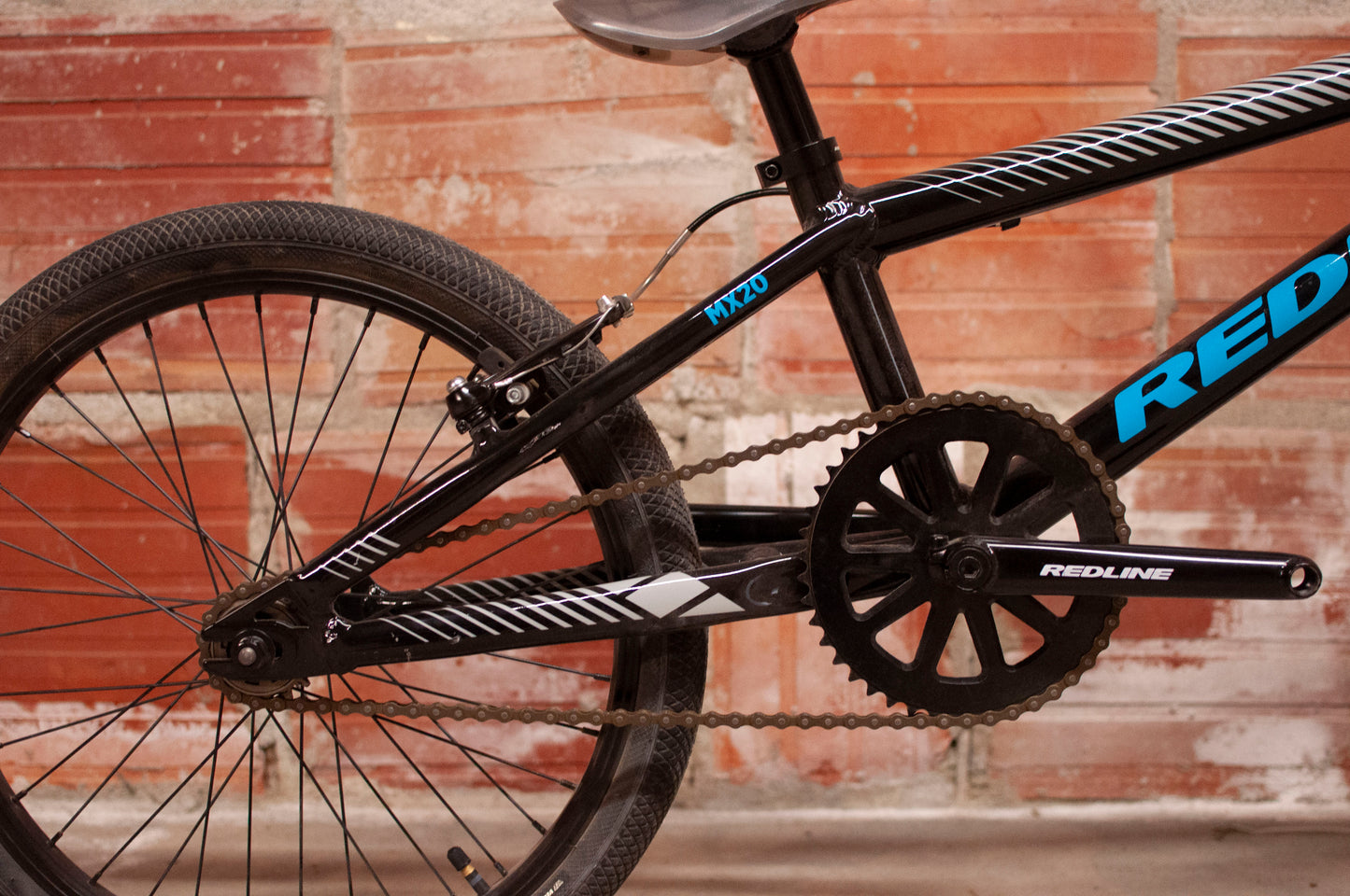 Redline MX 20 BMX Bike, Black, Blue, Grey