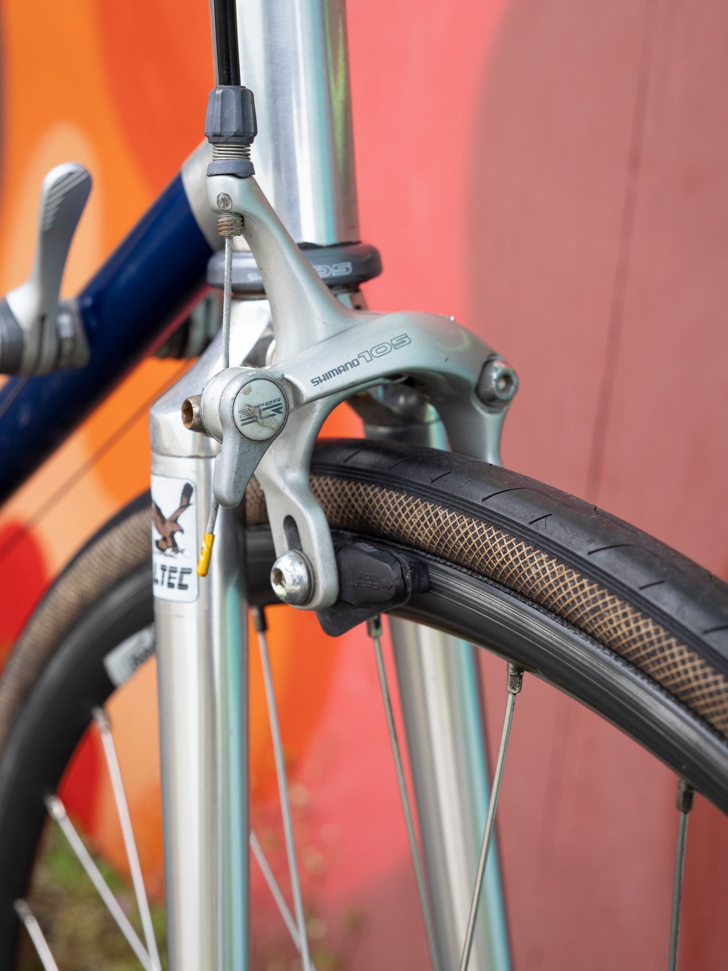 Altec lightweight vintage lugged aluminum road bike, Silver Blue & Green, 52cm/Small-Medium
