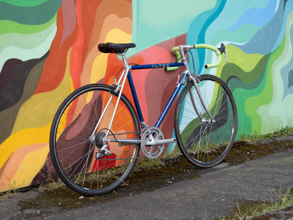 Altec lightweight vintage lugged aluminum road bike, Silver Blue & Green, 52cm/Small-Medium