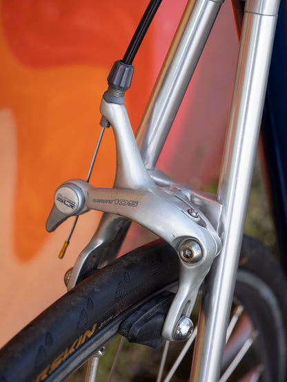 Altec lightweight vintage lugged aluminum road bike, Silver Blue & Green, 52cm/Small-Medium