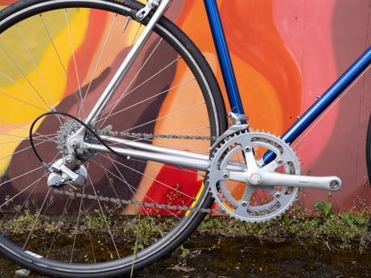 Altec lightweight vintage lugged aluminum road bike, Silver Blue & Green, 52cm/Small-Medium