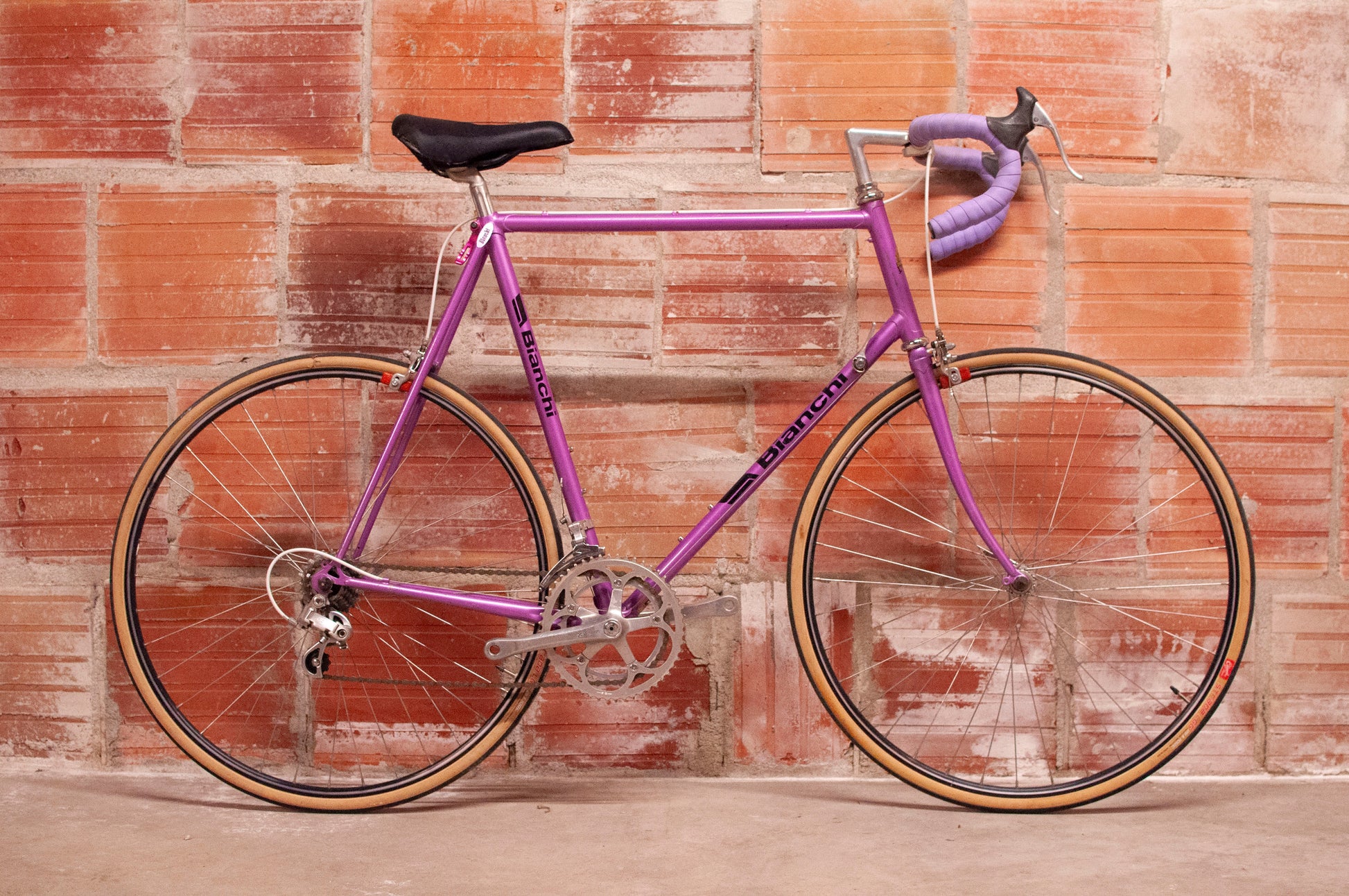 Vintage Bike Frame Bianchi Vintage Road Bike 62 Cm Frame Purple