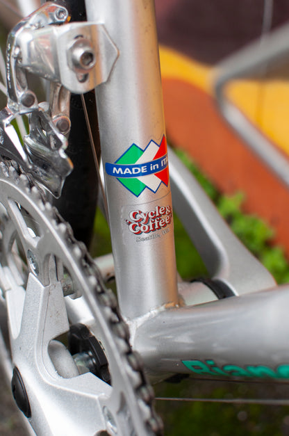 1998 Bianchi Trofeo Road Bike with Campagnolo, Silver & Céleste Green 57cm/Large