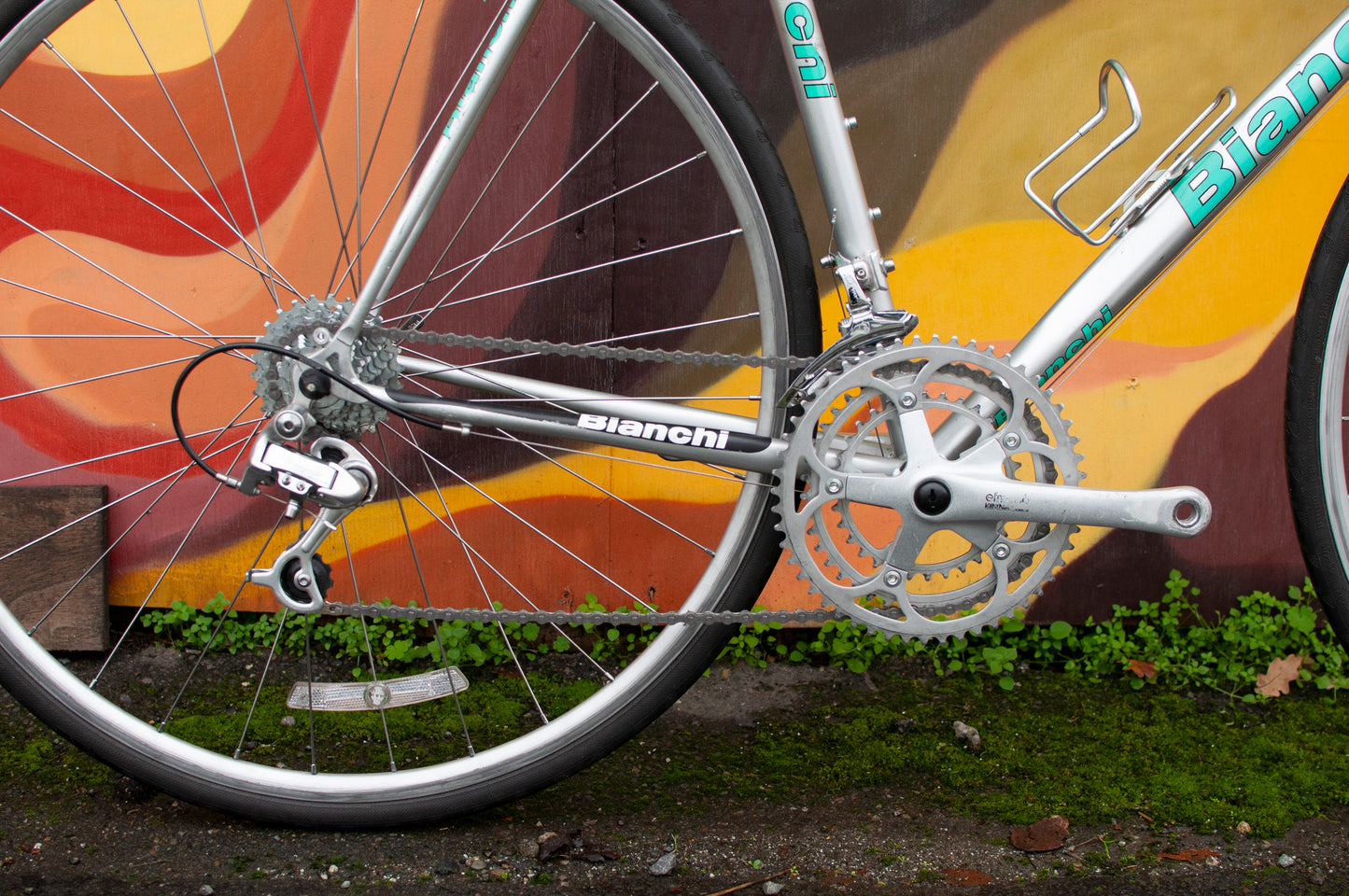 1998 Bianchi Trofeo Road Bike with Campagnolo, Silver & Céleste Green 57cm/Large