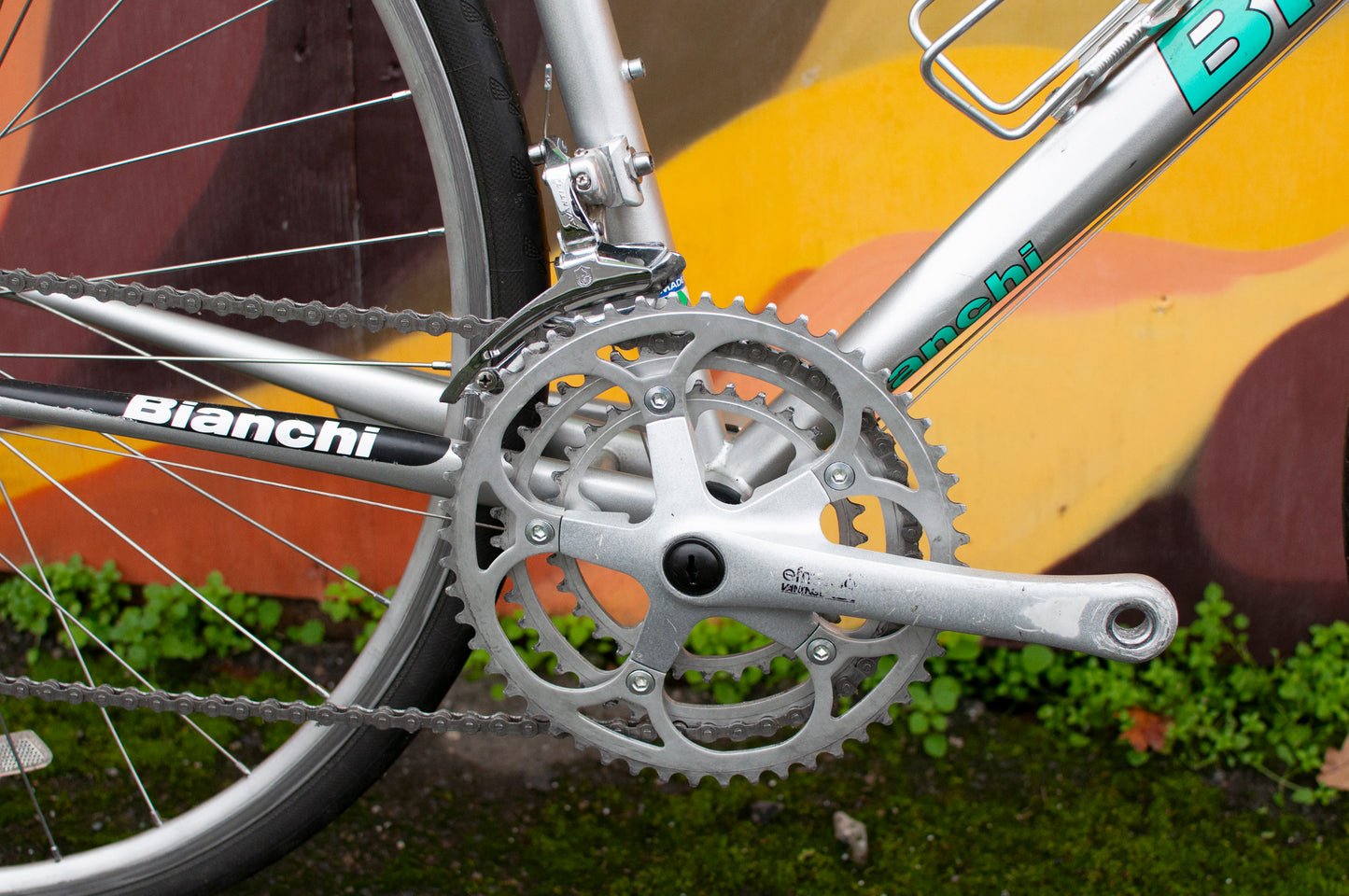 1998 Bianchi Trofeo Road Bike with Campagnolo, Silver & Céleste Green 57cm/Large