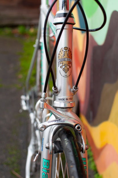 1998 Bianchi Trofeo Road Bike with Campagnolo, Silver & Céleste Green 57cm/Large