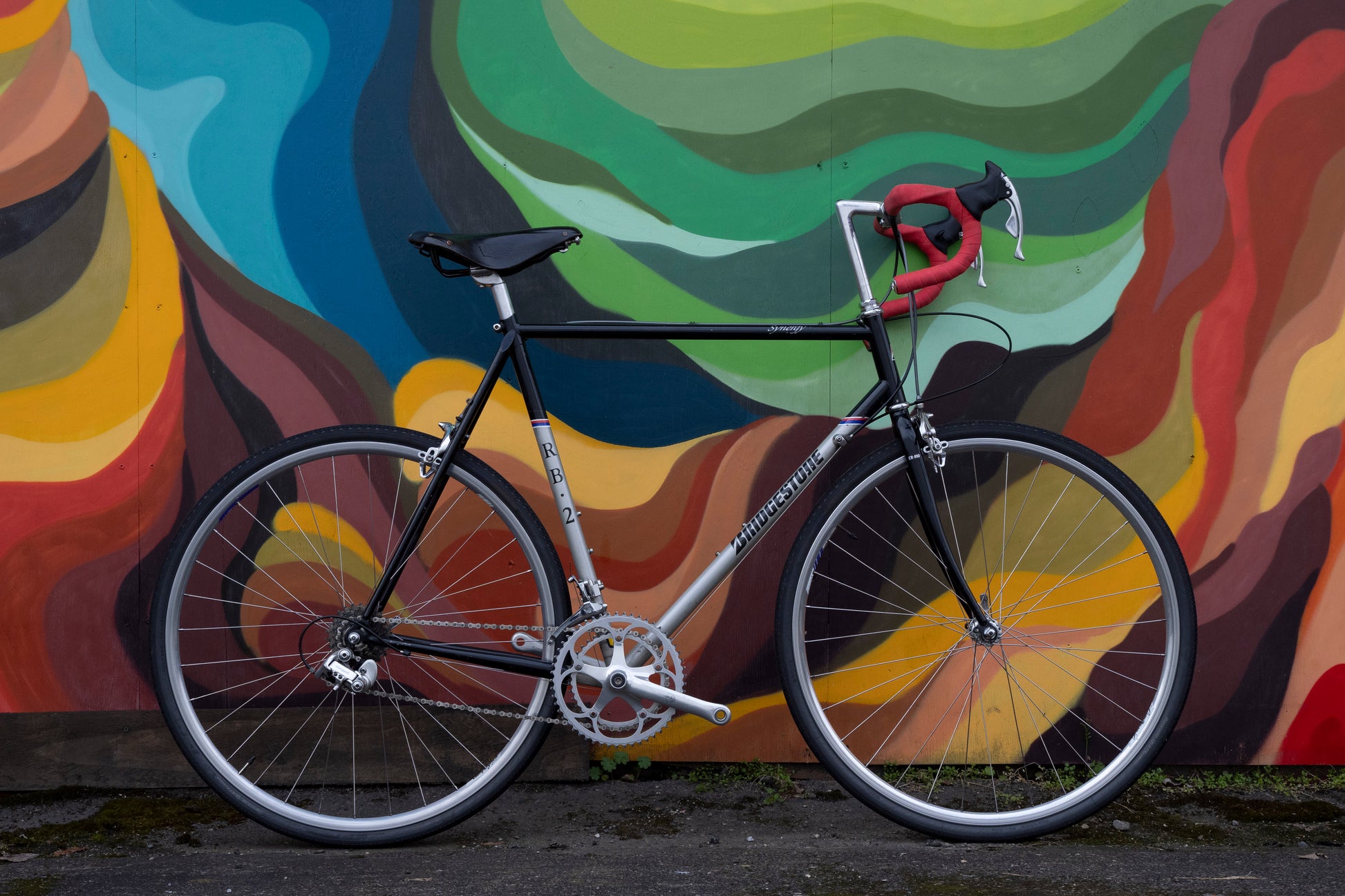 bridgestone rennrad Bridgestone Synergy RB-2 Vintage Steel Road Bike, Black & Grey, 60cm/X – Cycle & Coffee
