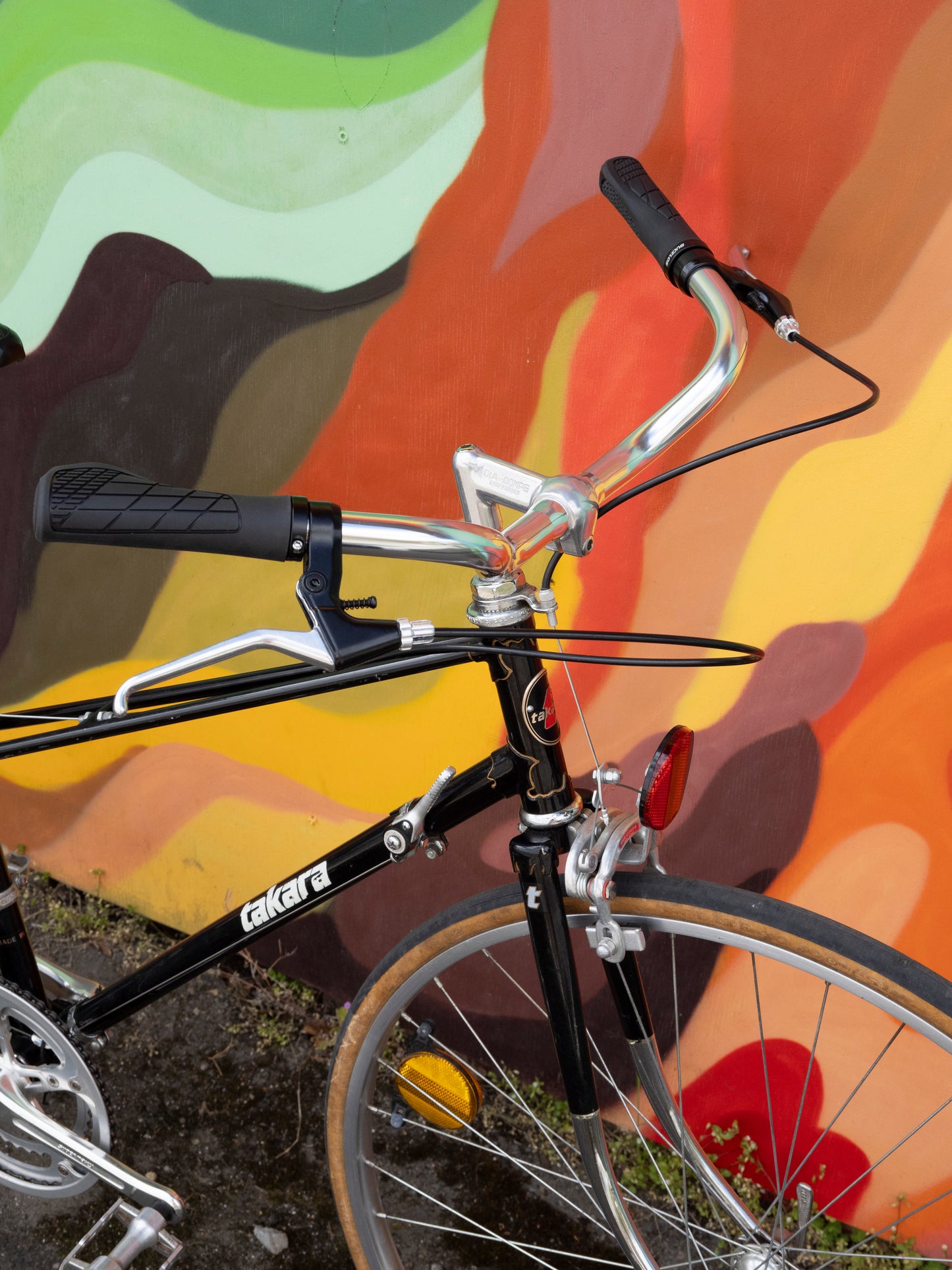 Takara Mixte Vintage Road Bike, Black, 19 in