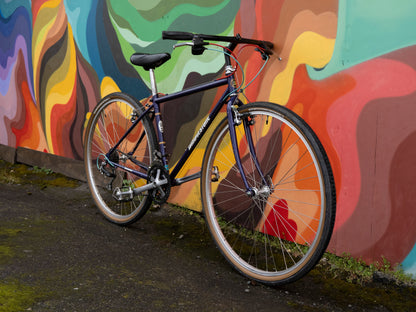 Bridgestone XO-5 Vintage Hybrid Bicycle, Purple, 16 in/XS