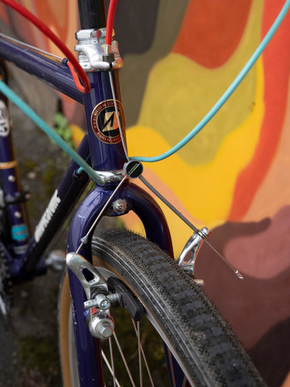 Bridgestone XO-5 Vintage Hybrid Bicycle, Purple, 16 in/XS