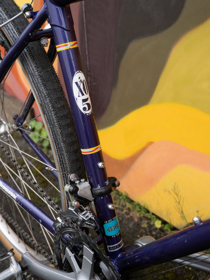 Bridgestone XO-5 Vintage Hybrid Bicycle, Purple, 16 in/XS