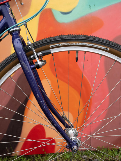 Bridgestone XO-5 Vintage Hybrid Bicycle, Purple, 16 in/XS