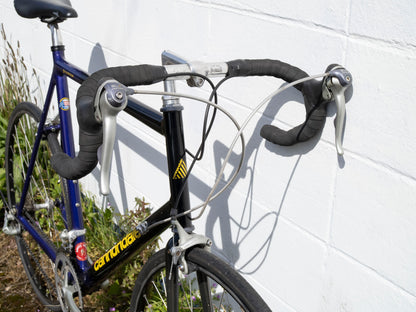90s Vintage Cannondale Road Bike, Made in USA, Purple, Black & Yellow, 61 cm