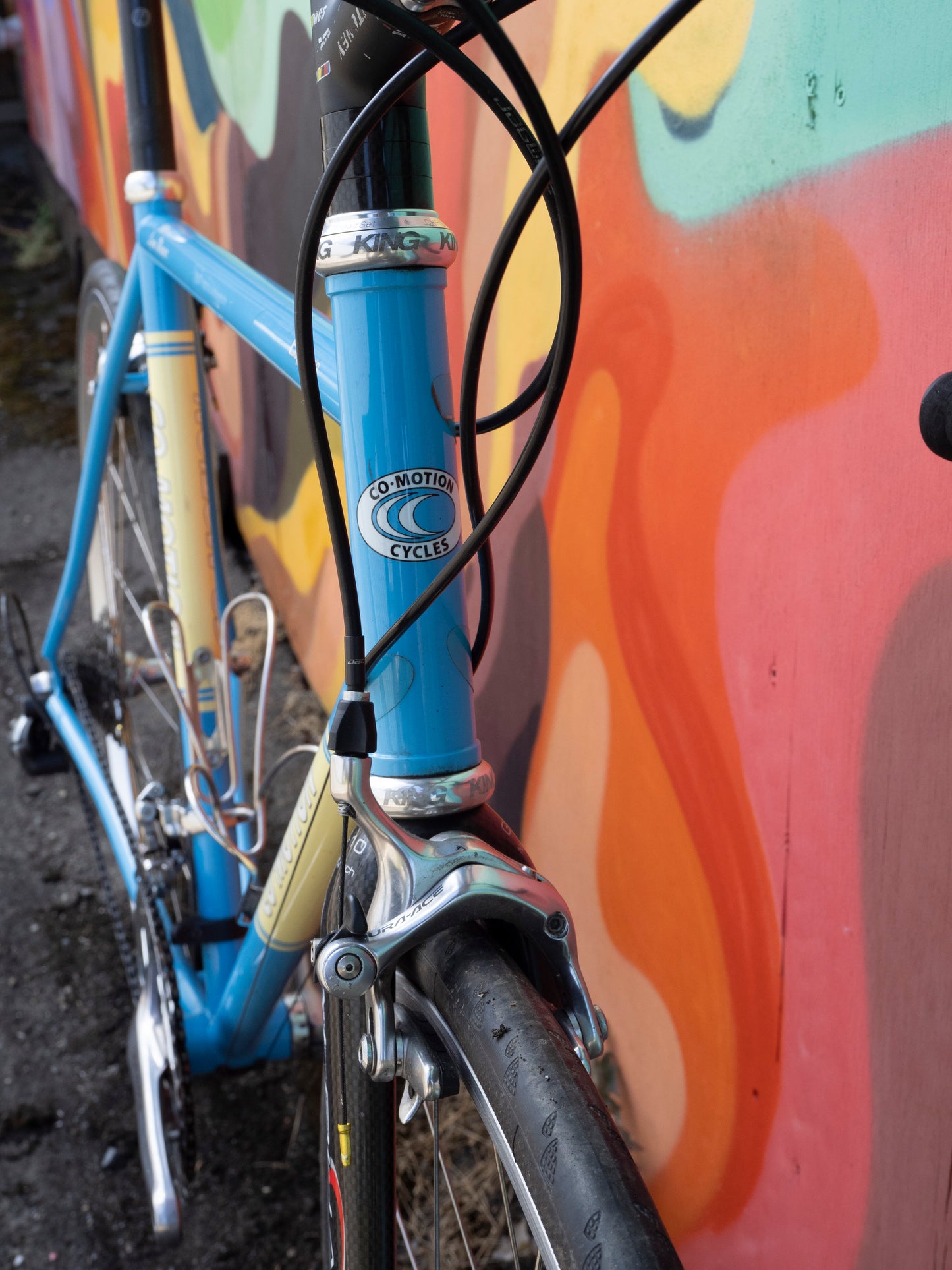 Lightweight Co-Motion Espresso Road Bike, blue and cream, 51cm/Small