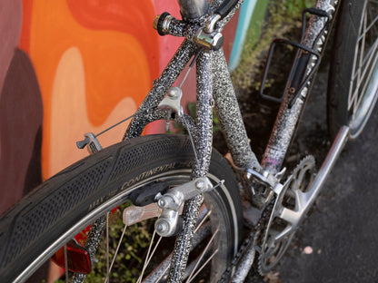Diamondback Override 90s Hybrid Bike, speckled black & white, 44cm