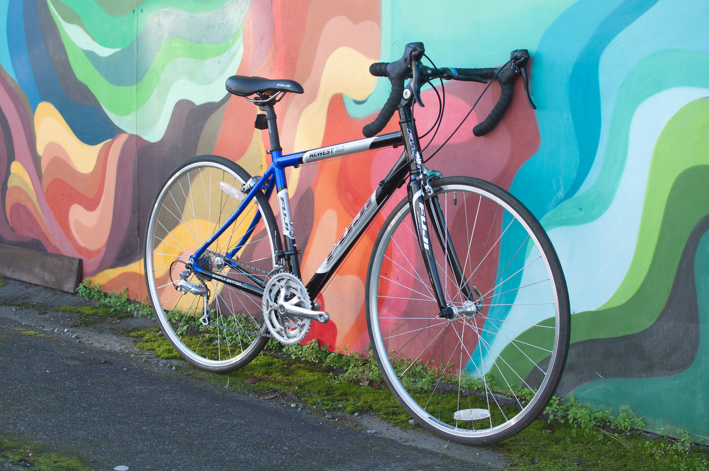 ~2010 Fuji Newest 3.0 aluminum and carbon road bike, Blue/Silver/Black, 46cm/Small